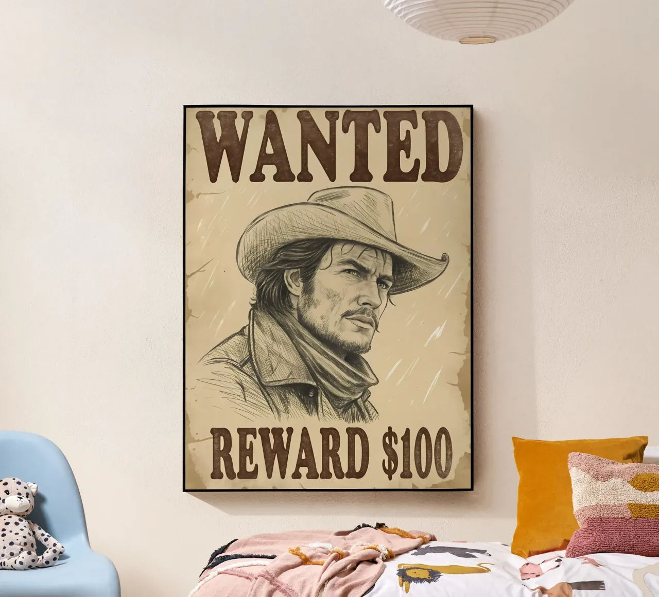 Poster di ricompensa per i ricercati del selvaggio West plexiglass da Jester Krew Art