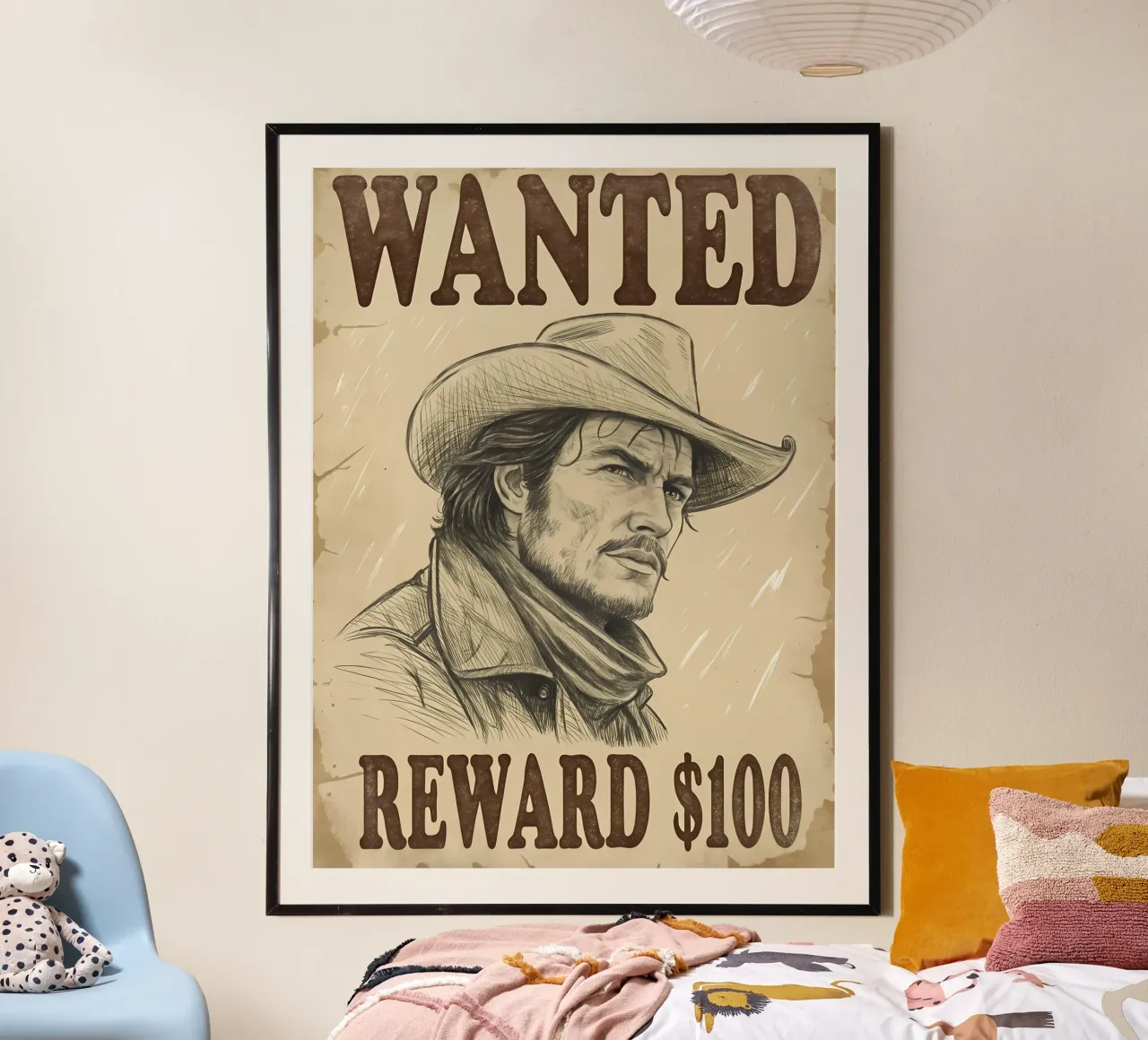 Poster di ricompensa per i ricercati del selvaggio West carta hahnemühle da Jester Krew Art