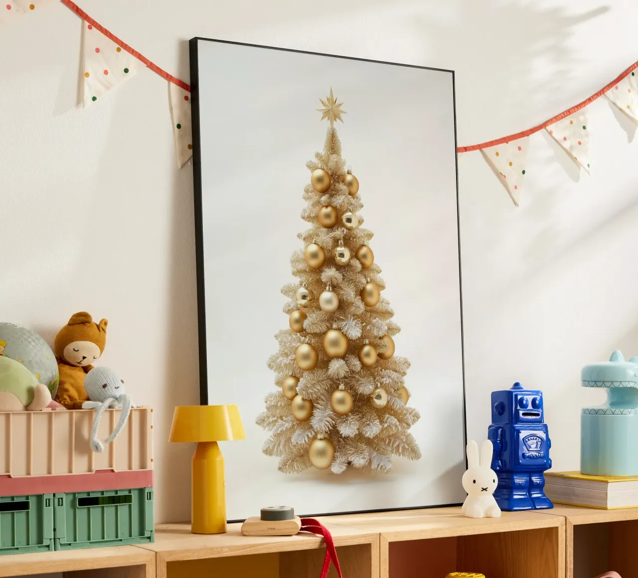 Albero di Natale d'oro alluminio dibond da Imagine