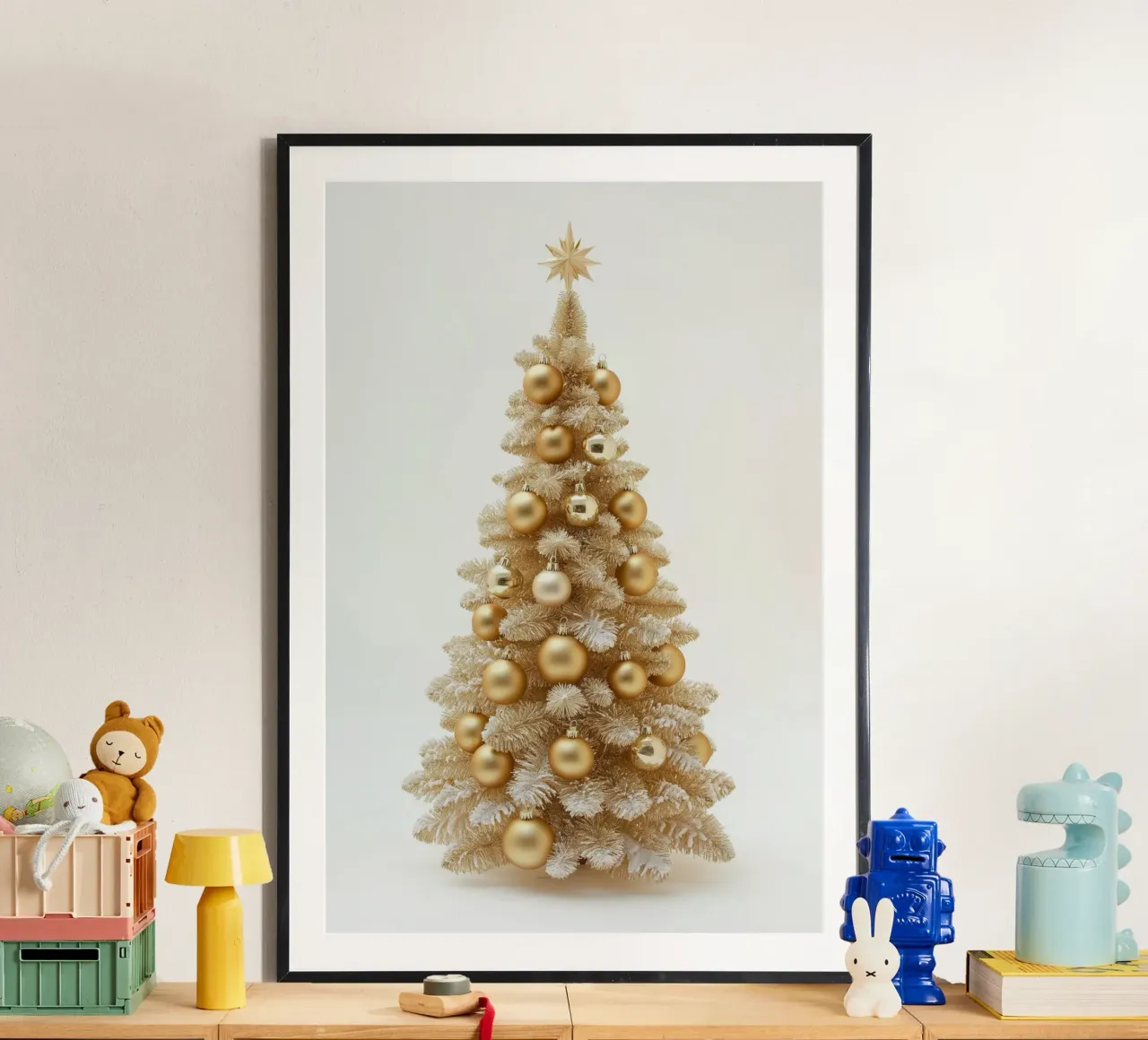 Albero di Natale d'oro carta hahnemühle da Imagine