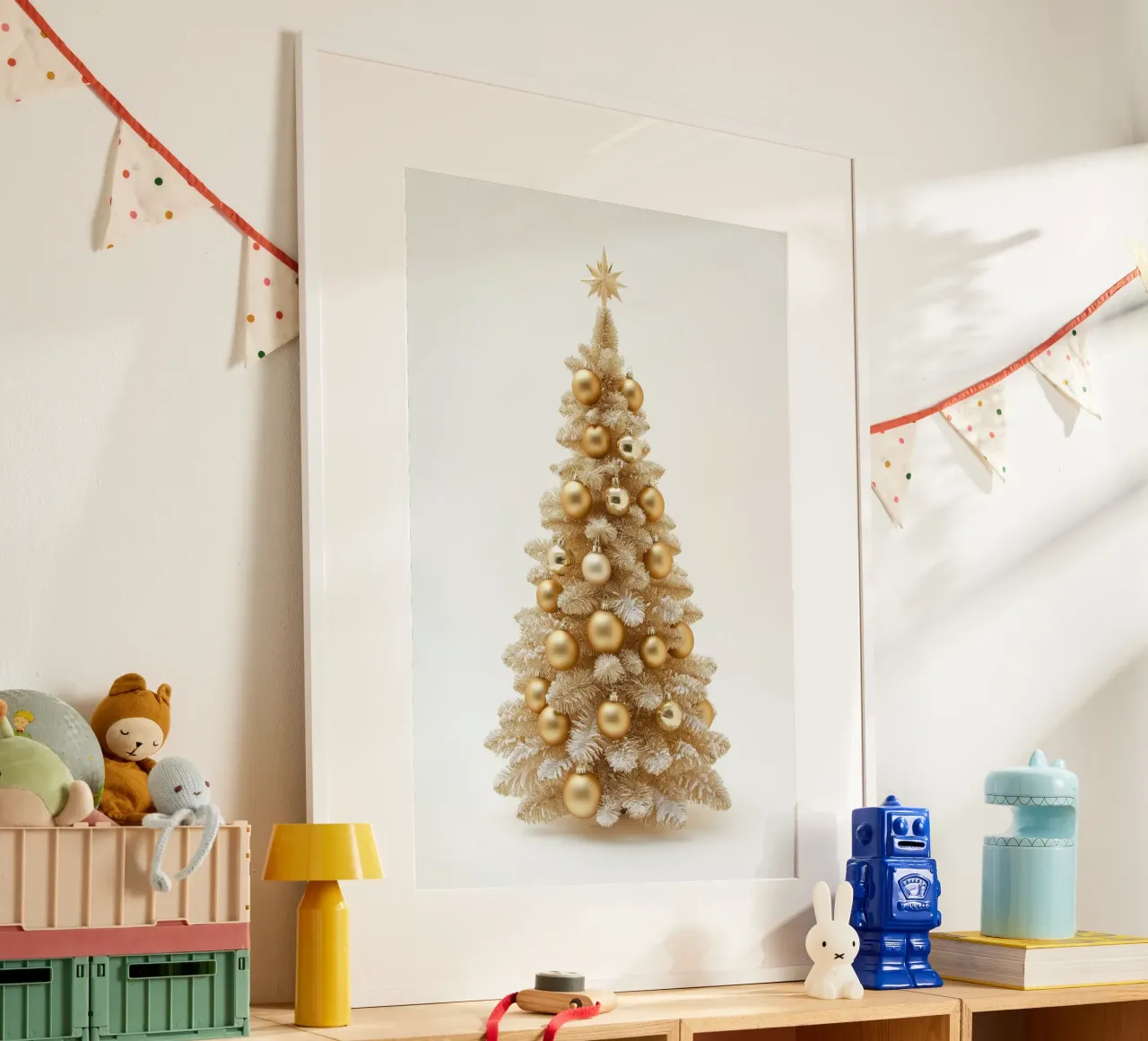Albero di Natale d'oro carta hahnemühle da Imagine
