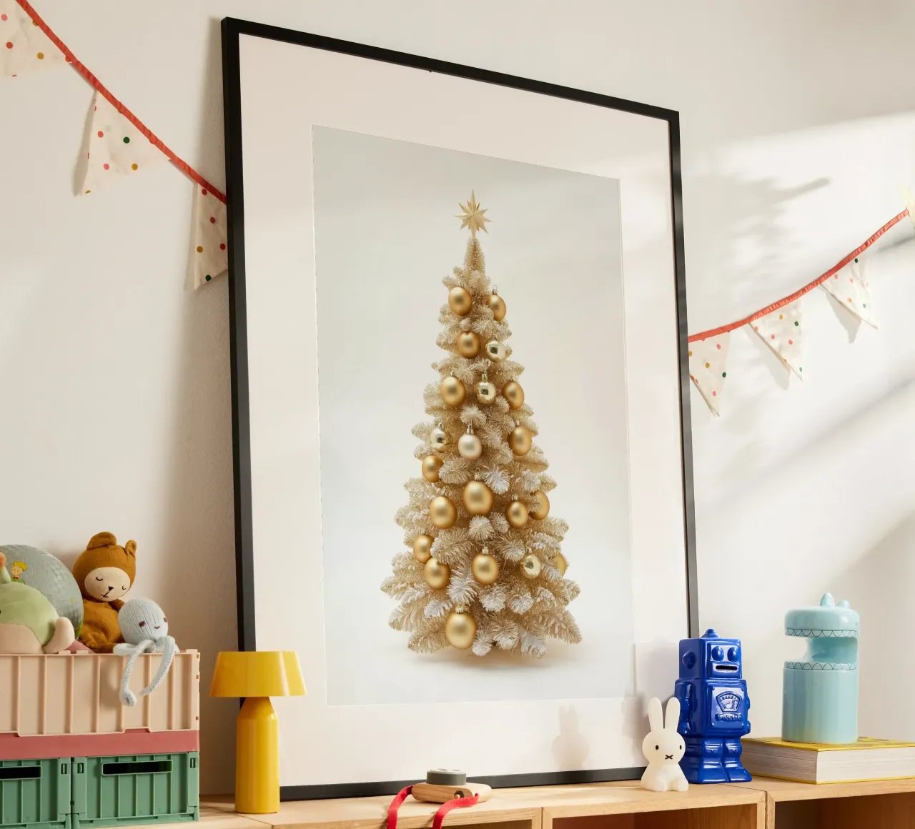 Albero di Natale d'oro carta hahnemühle da Imagine