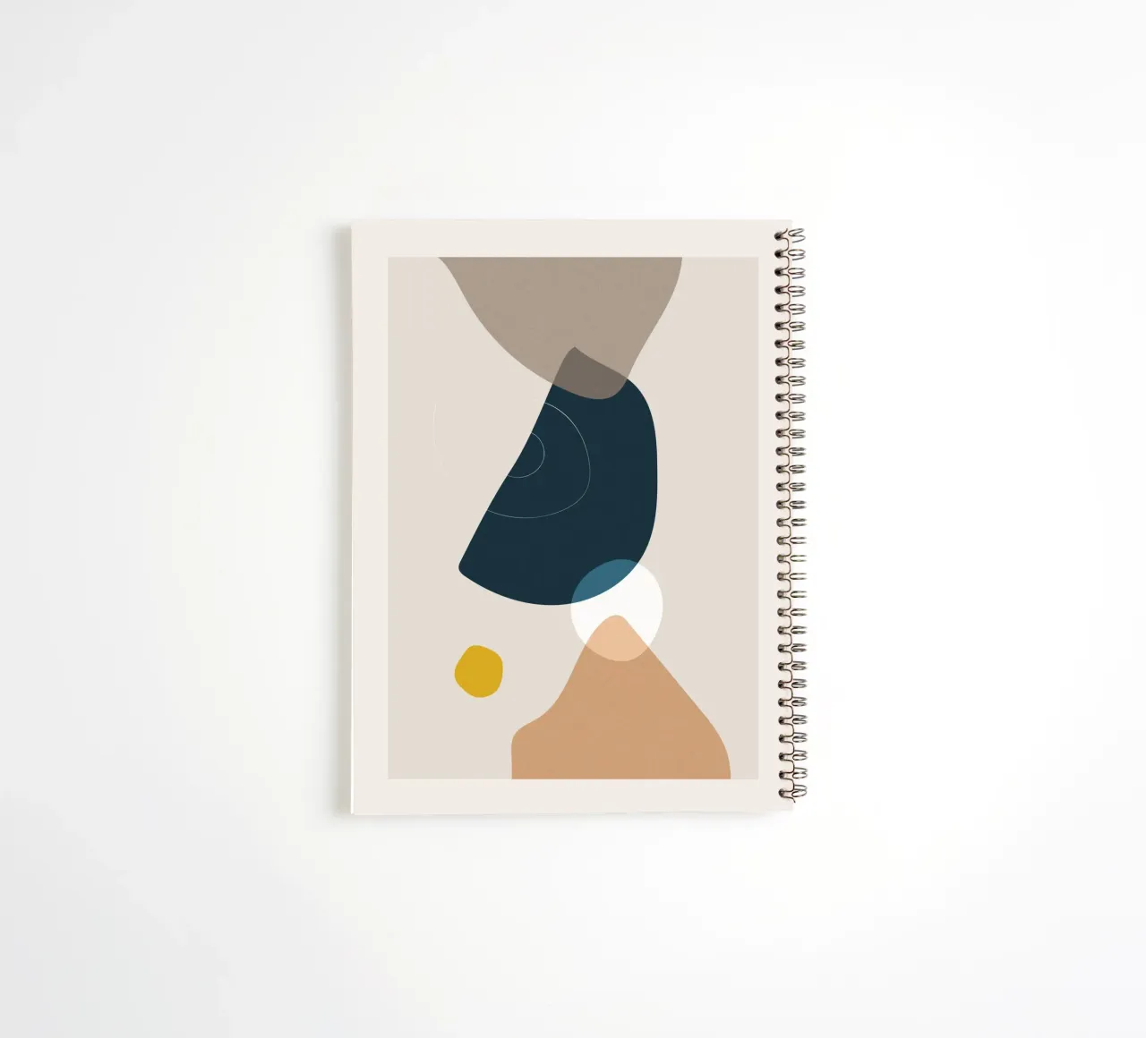 Abstract shapes - Minimalist design spiral notebook by Whole©