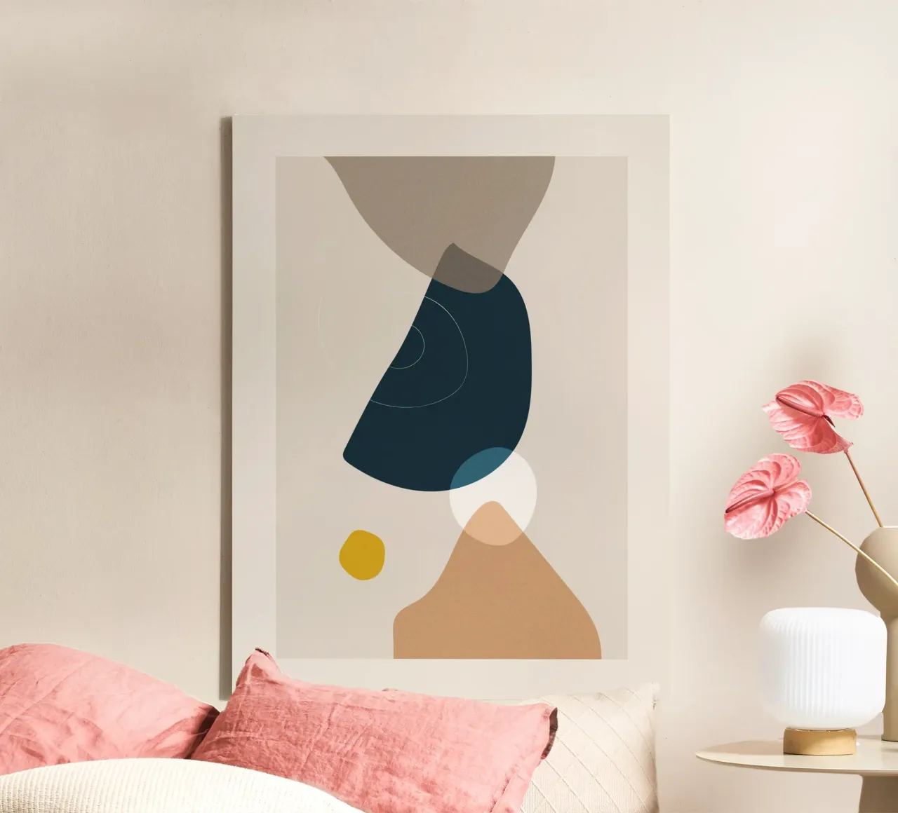 Formes abstraites - Design minimaliste toile avec Caisse américaine de Whole©