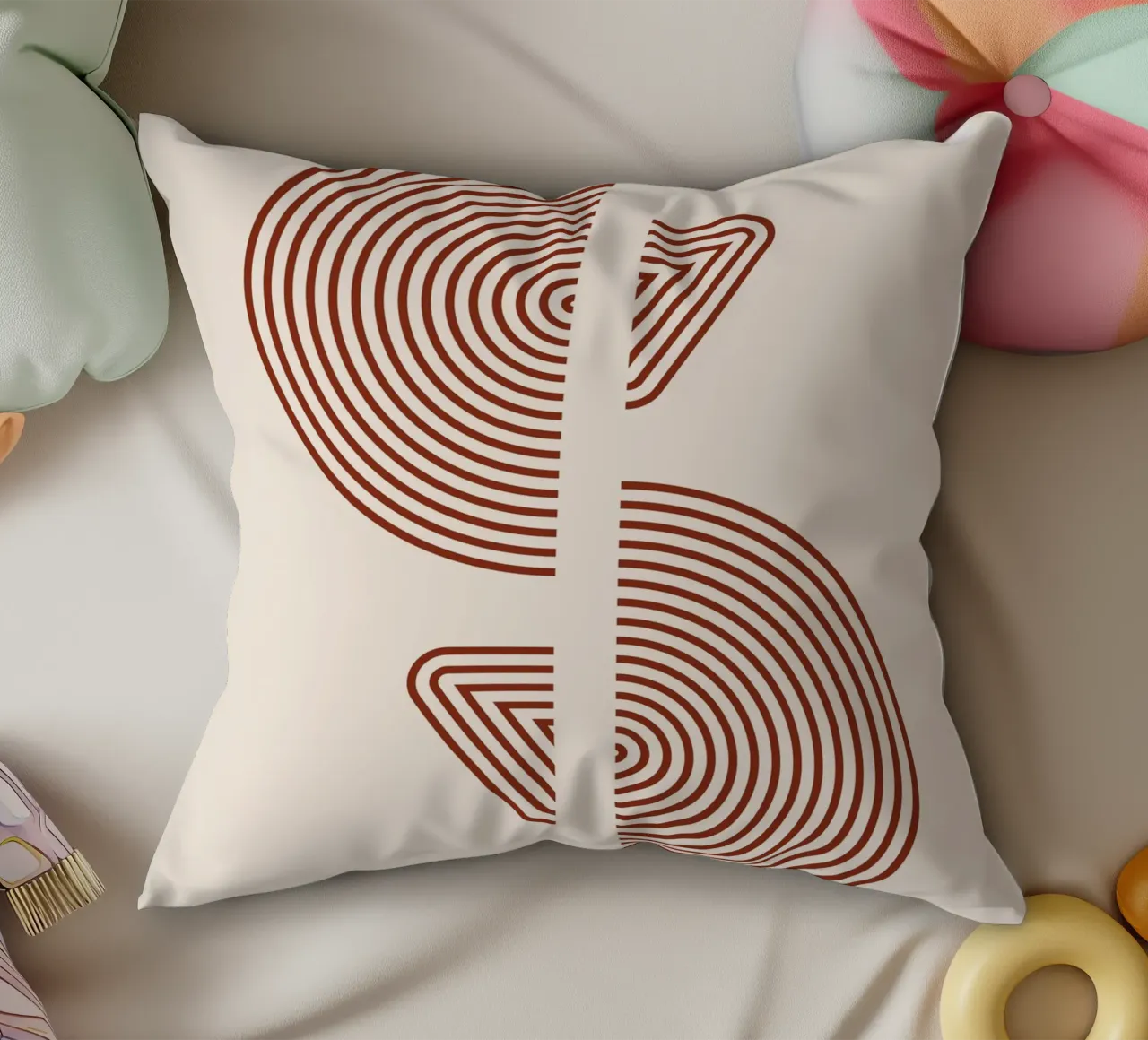 Geometric patterns - Minimalist design decorative cushion by Whole©