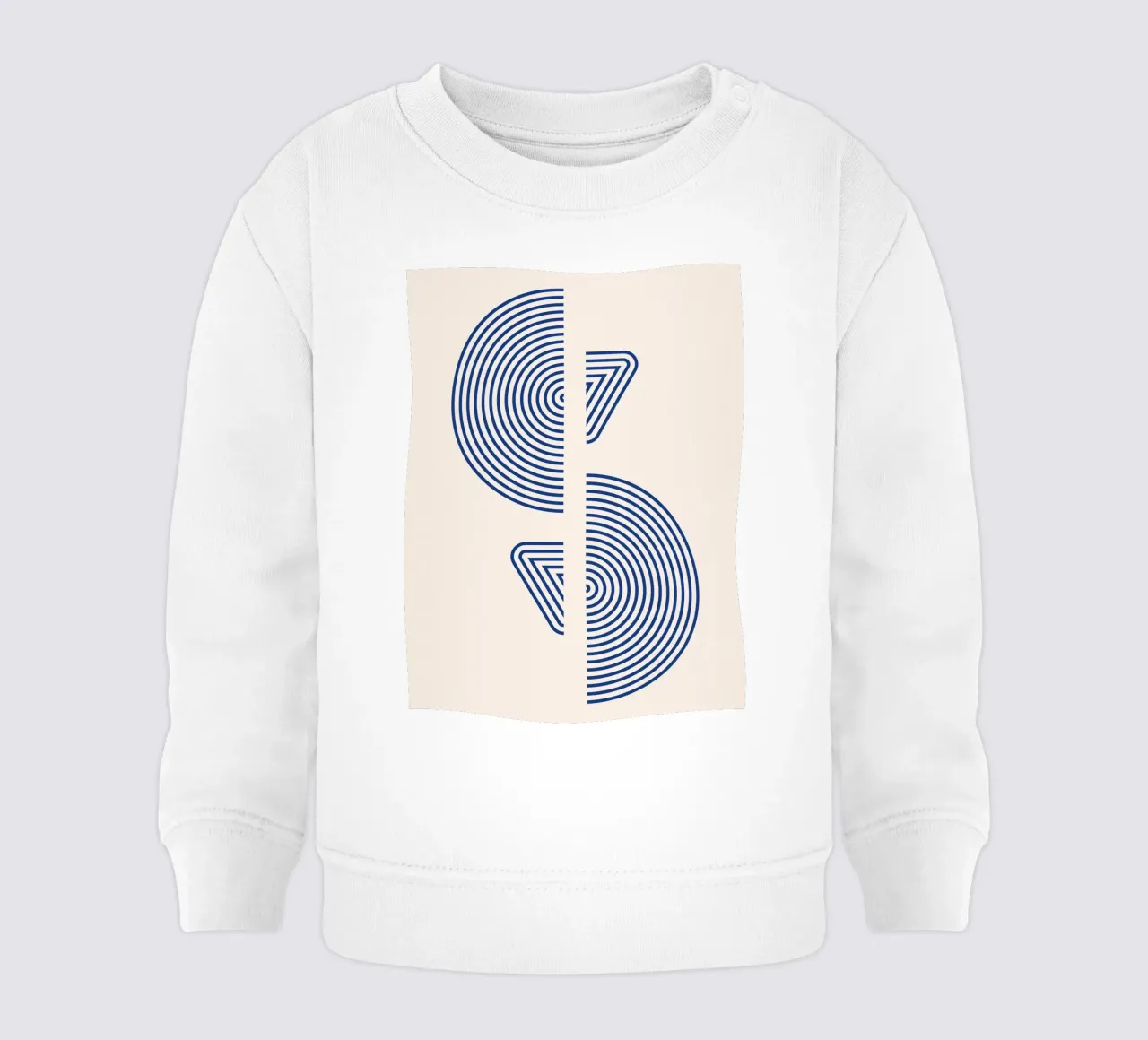 Arte geometrica - Design minimalista blu felpa neonato da Whole©