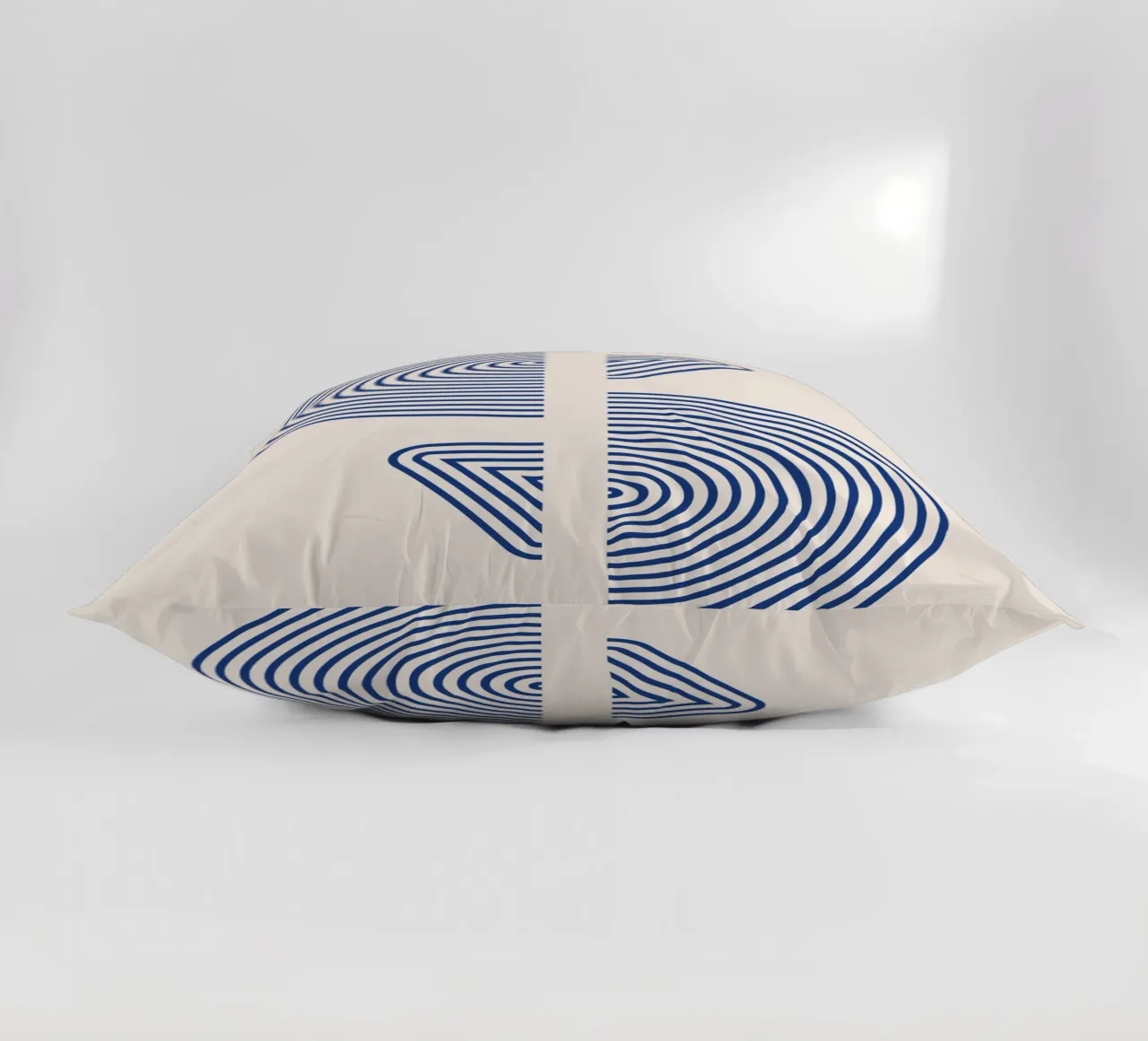 Geometric art - Blue minimal design decorative cushion by Whole©