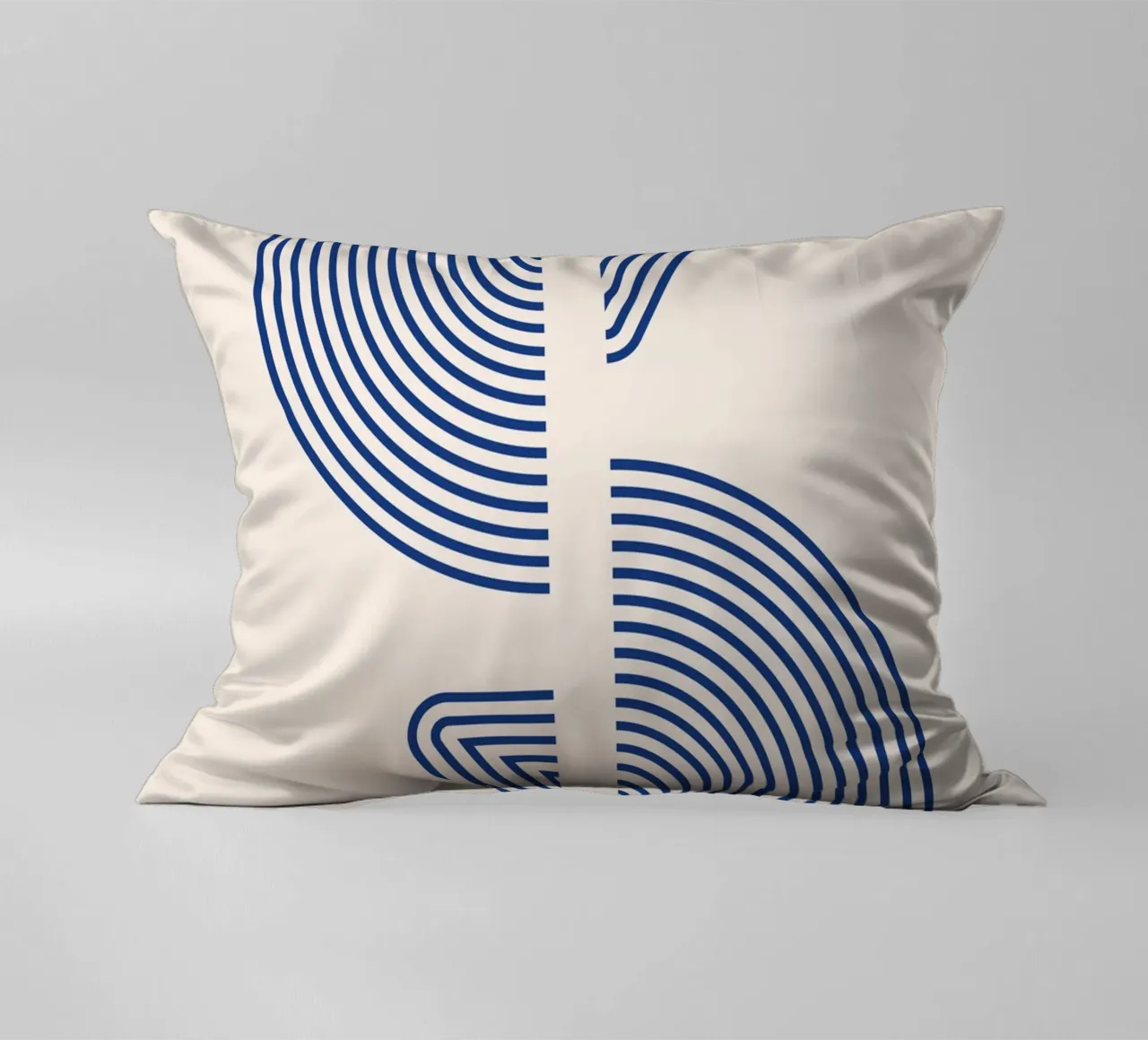 Geometric art - Blue minimal design decorative cushion by Whole©