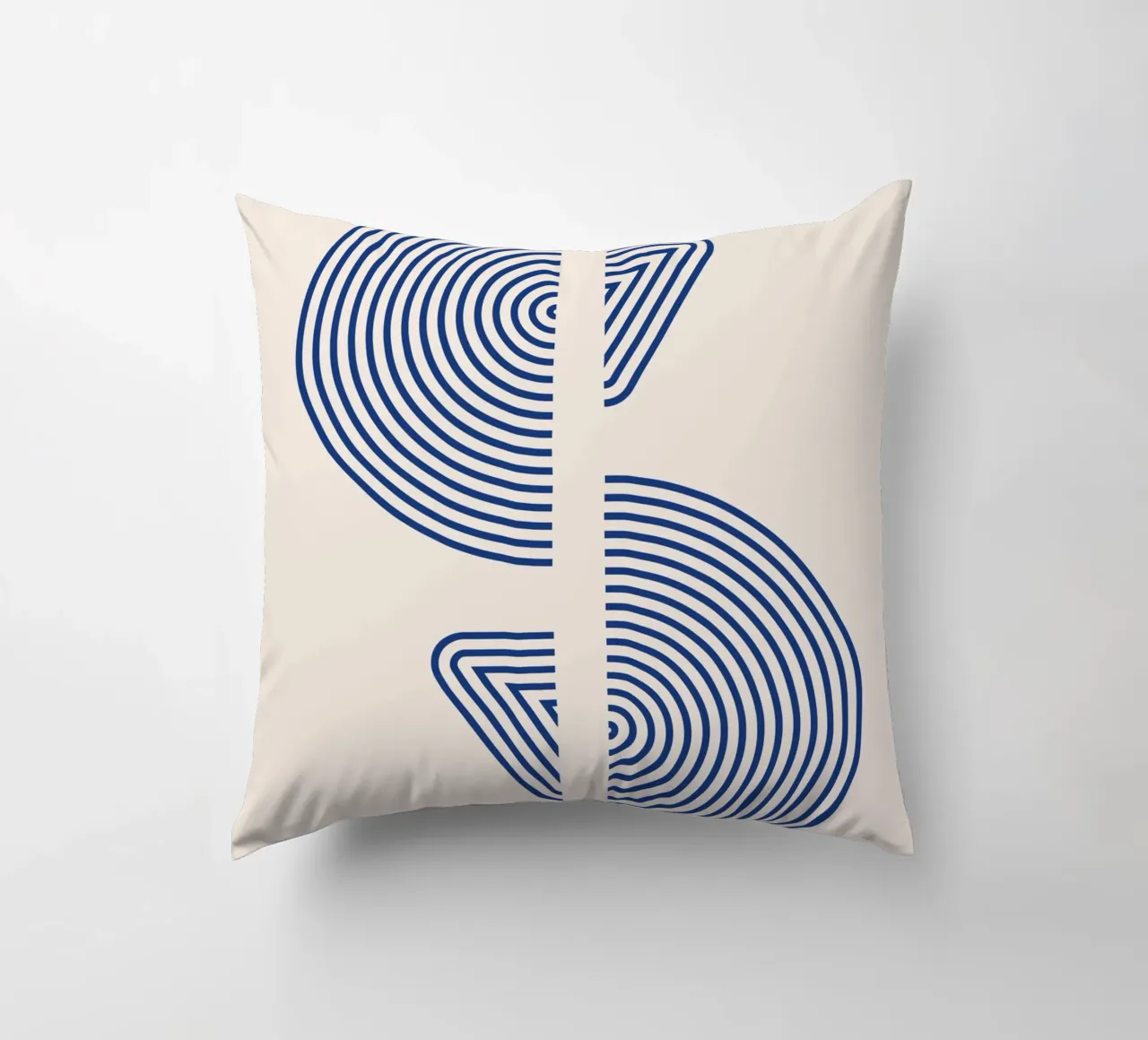 Geometric art - Blue minimal design decorative cushion by Whole©