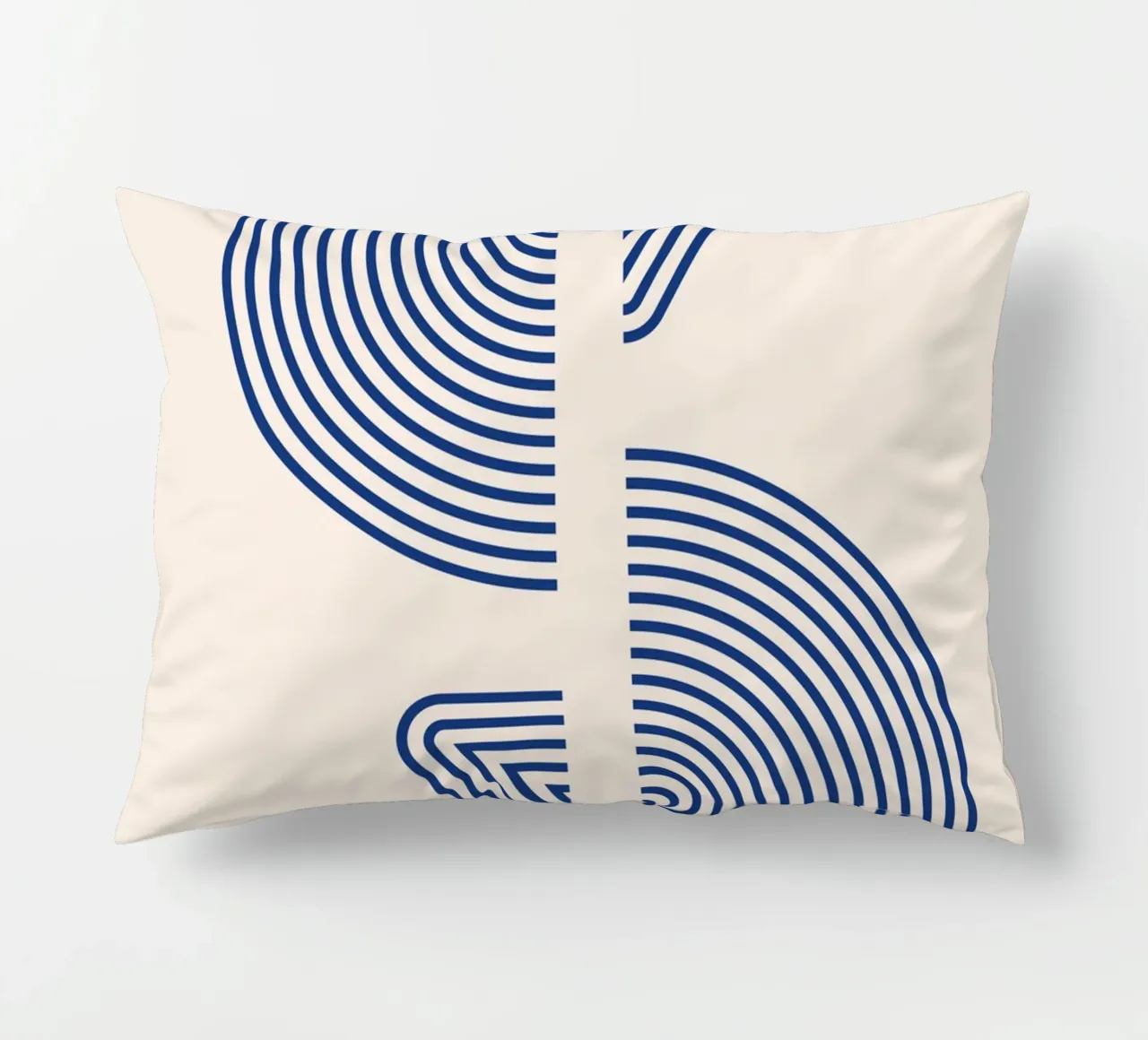 Geometric art - Blue minimal design decorative cushion by Whole©
