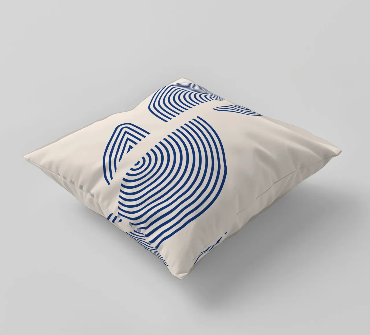 Geometric art - Blue minimal design decorative cushion by Whole©