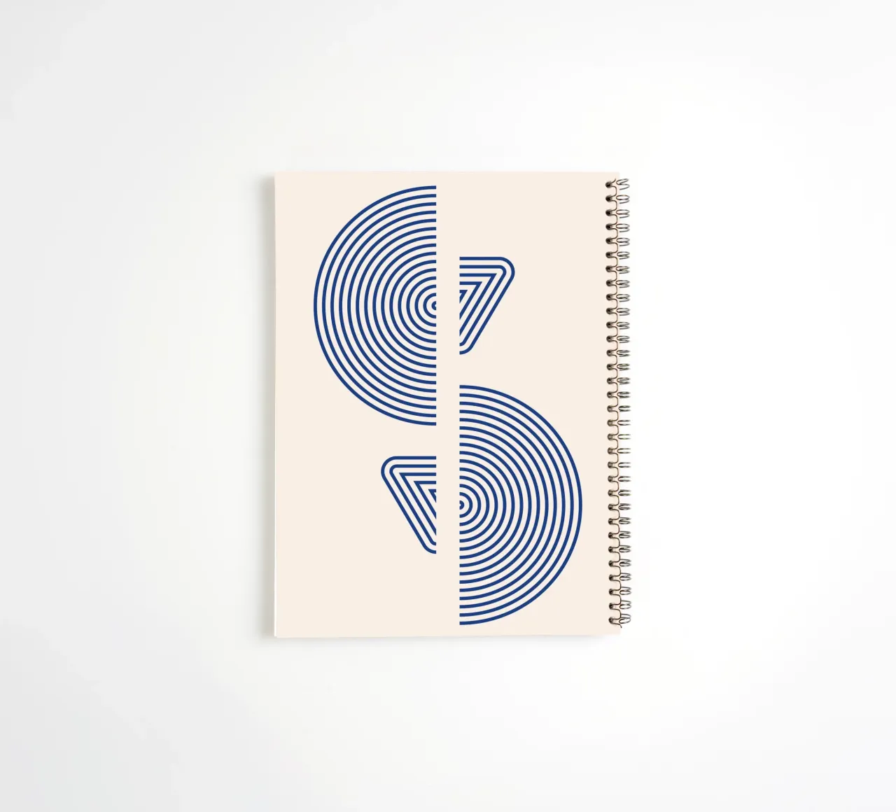 Geometric art - Blue minimal design spiral notebook by Whole©