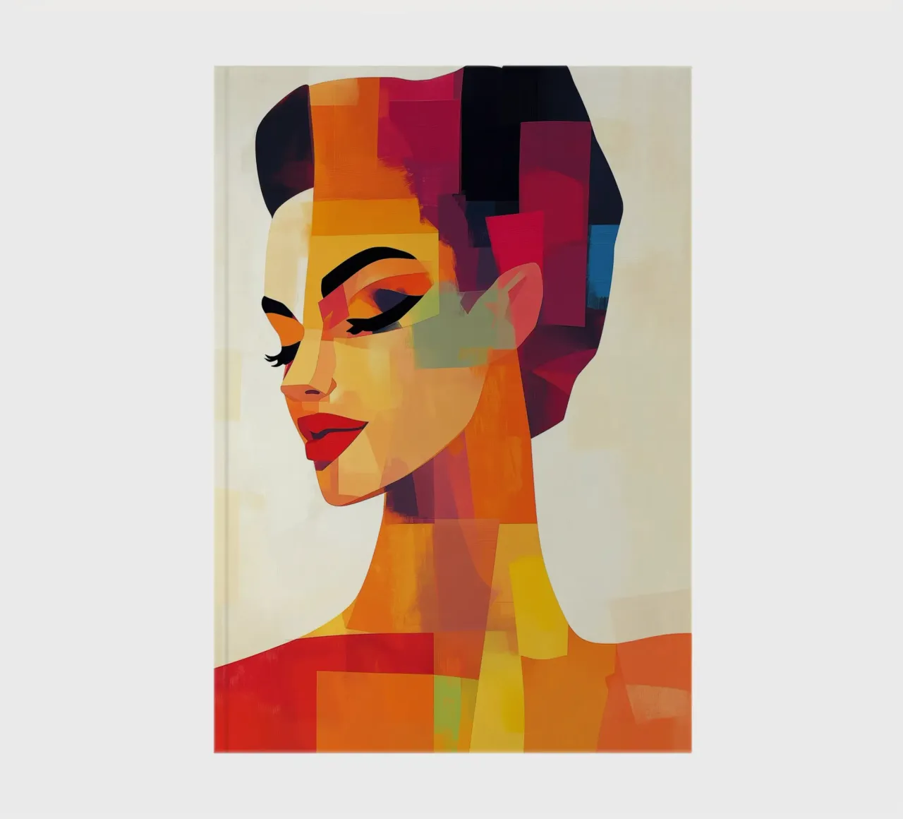 Abstract portrait in orange tones notebook by Imagine