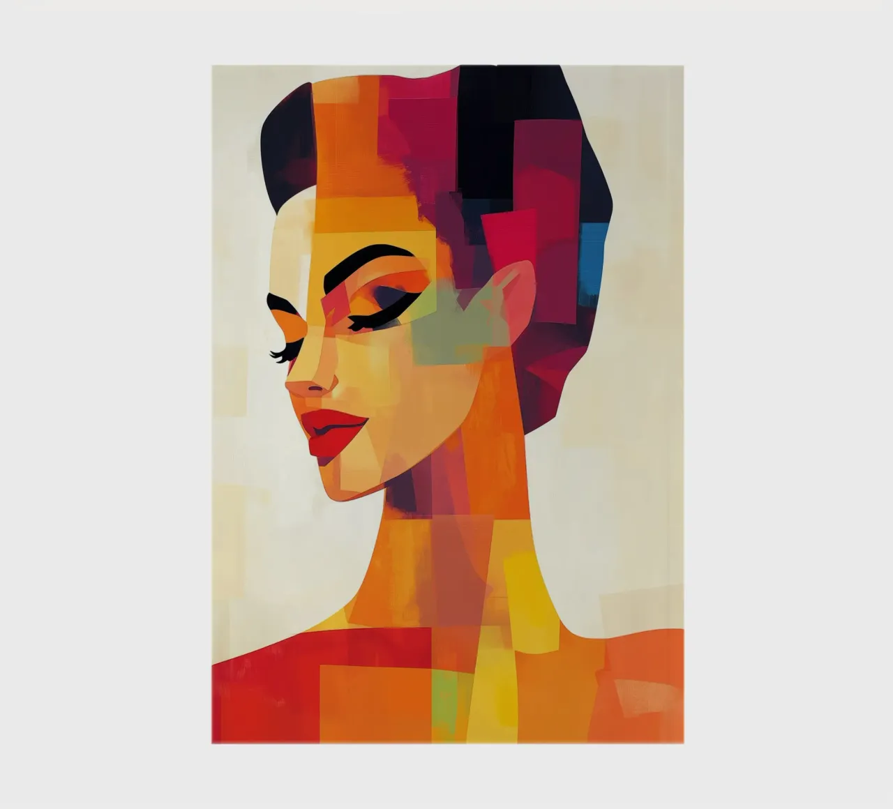 Abstract portrait in orange tones notebook by Imagine