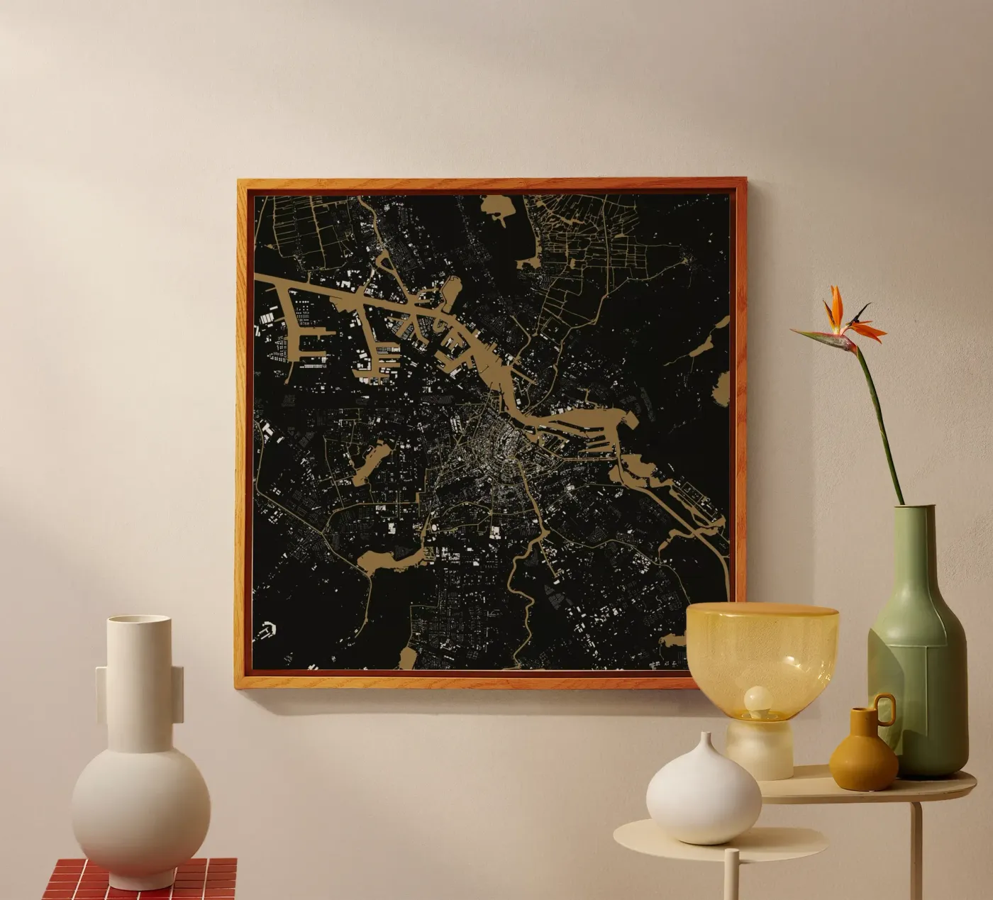 Amsterdam Brown acryl van Urban Maps