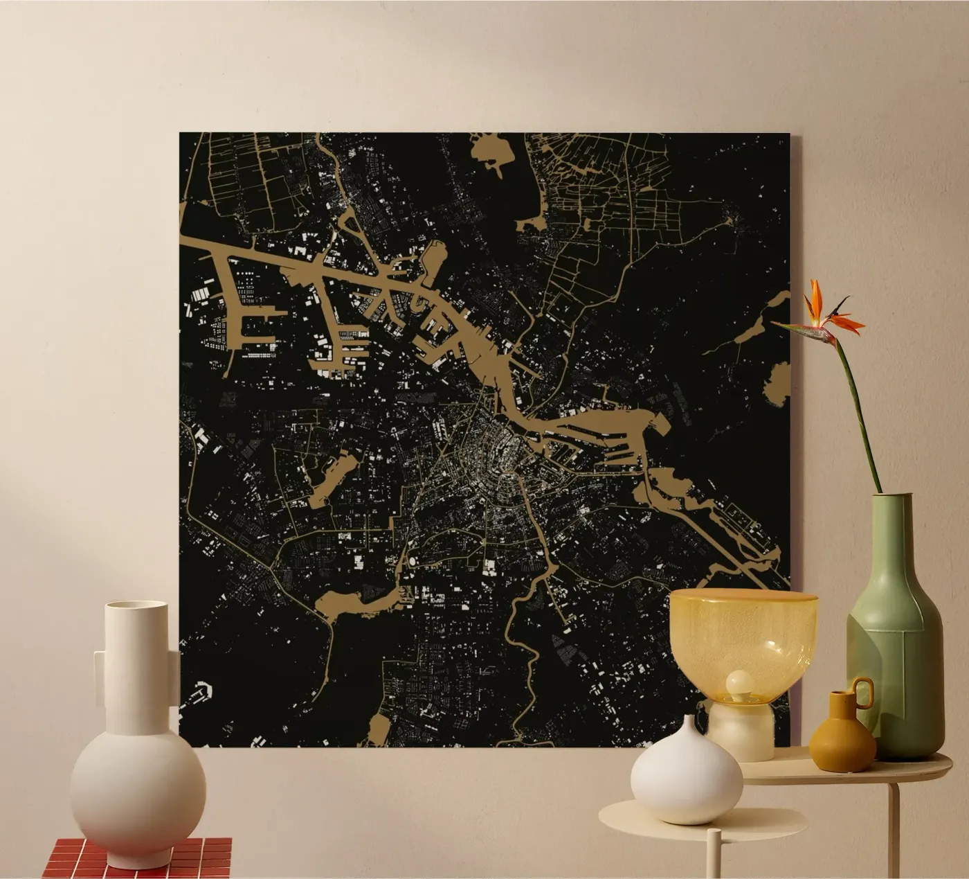 Amsterdam Brown acryl van Urban Maps