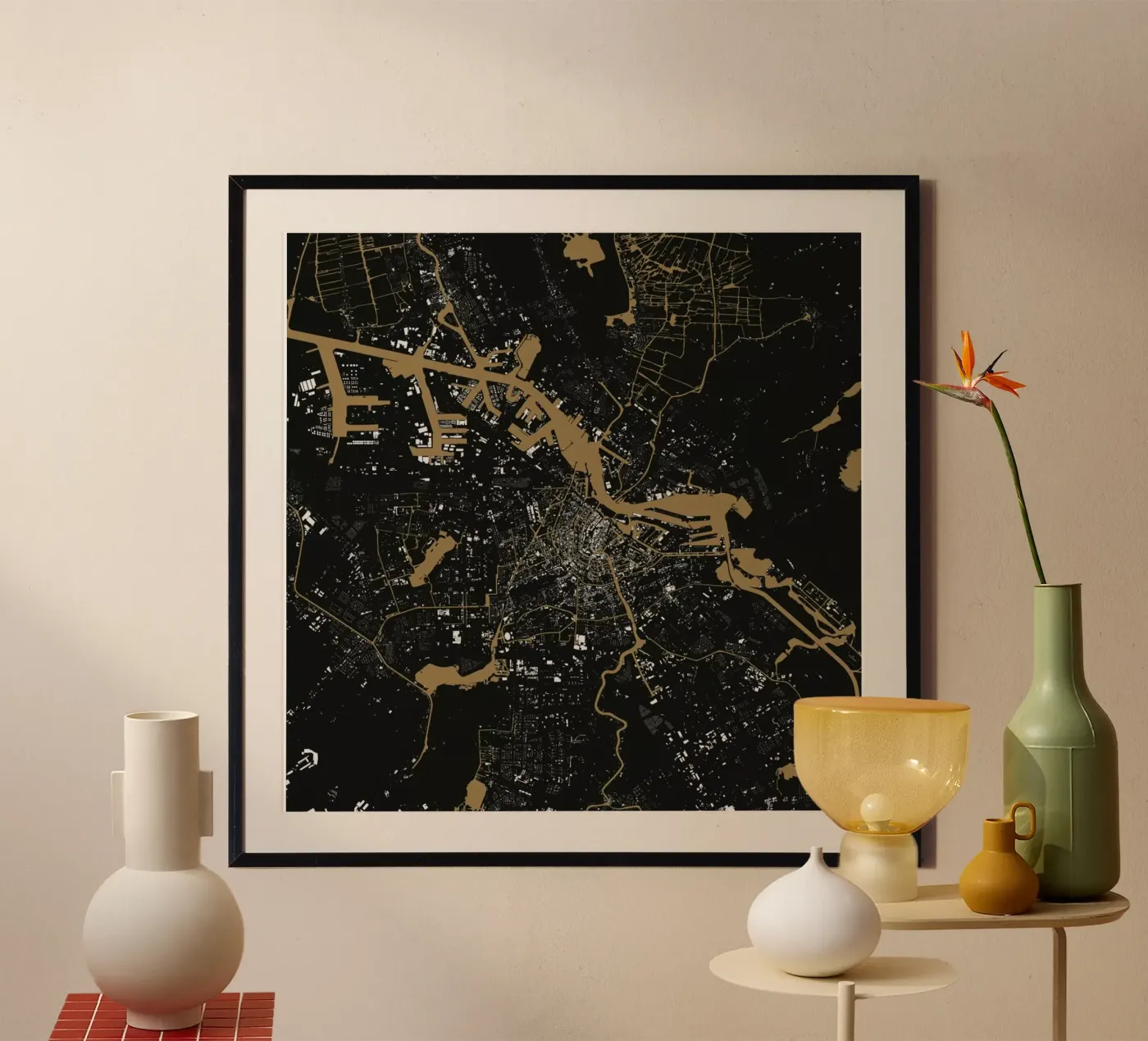 Amsterdam Brown poster da Urban Maps