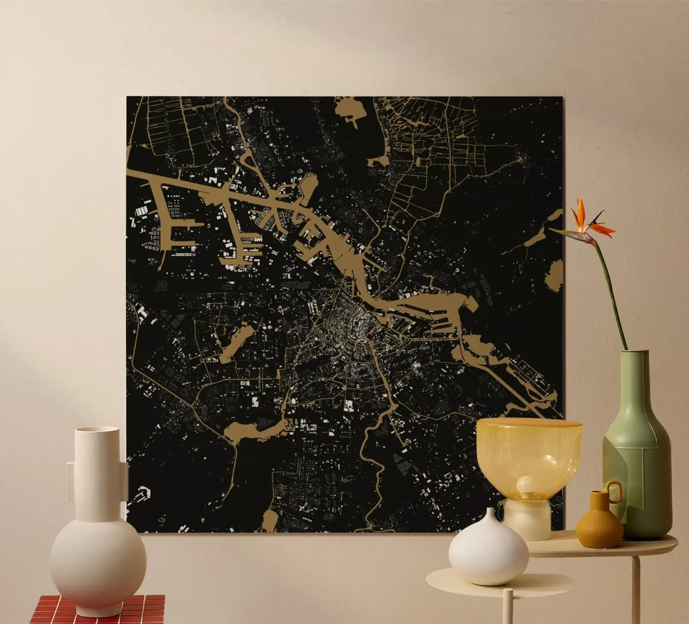 Amsterdam Brown poster da Urban Maps