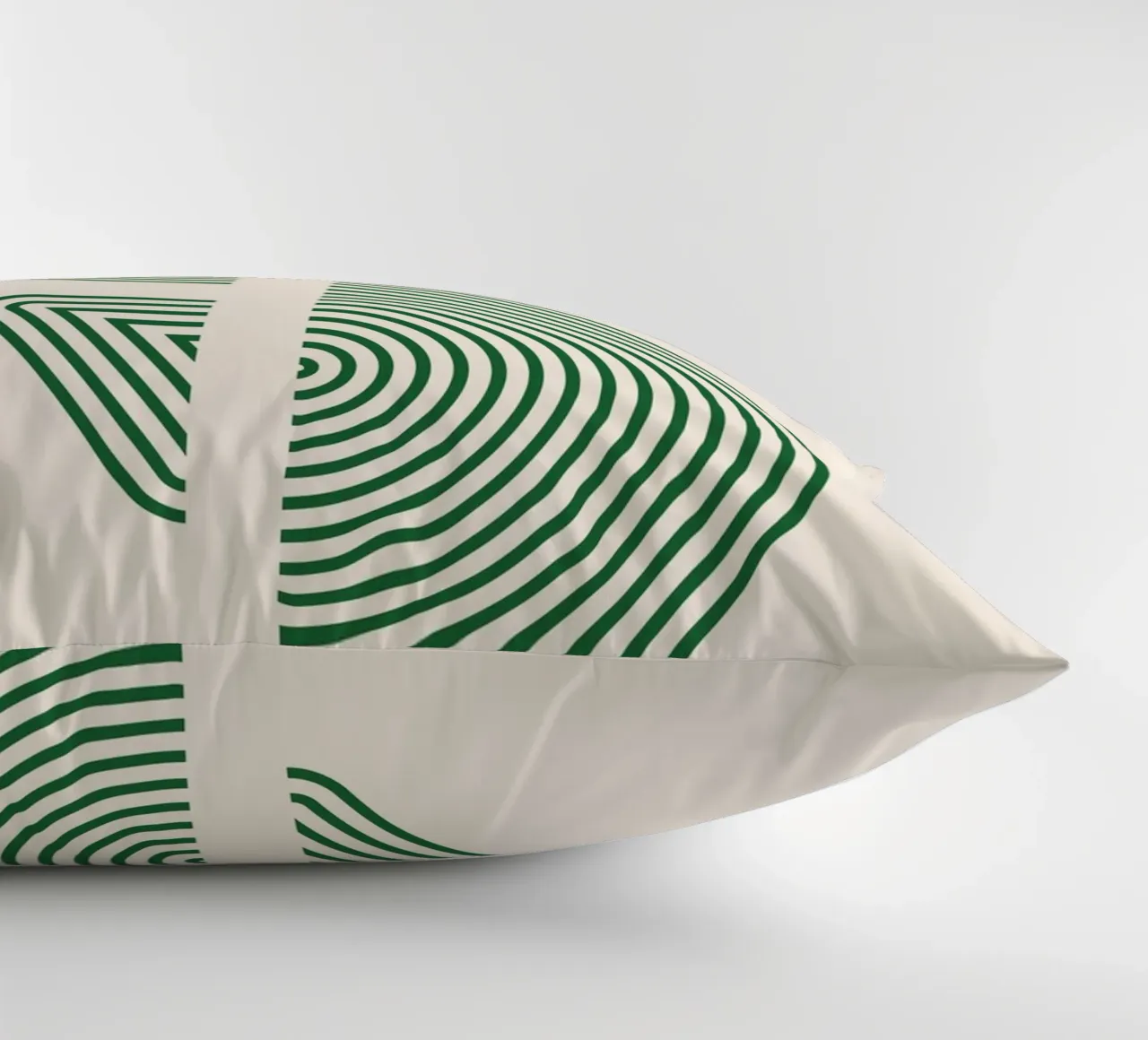 Geometric pattern - Green minimal design decorative cushion by Whole©