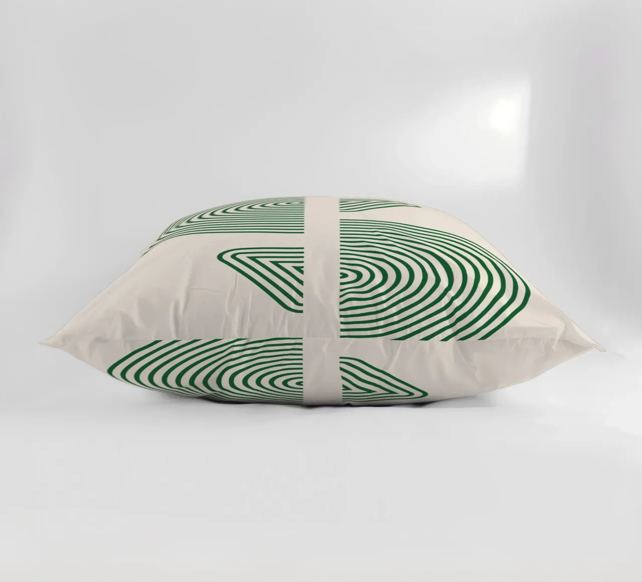 Geometric pattern - Green minimal design decorative cushion by Whole©