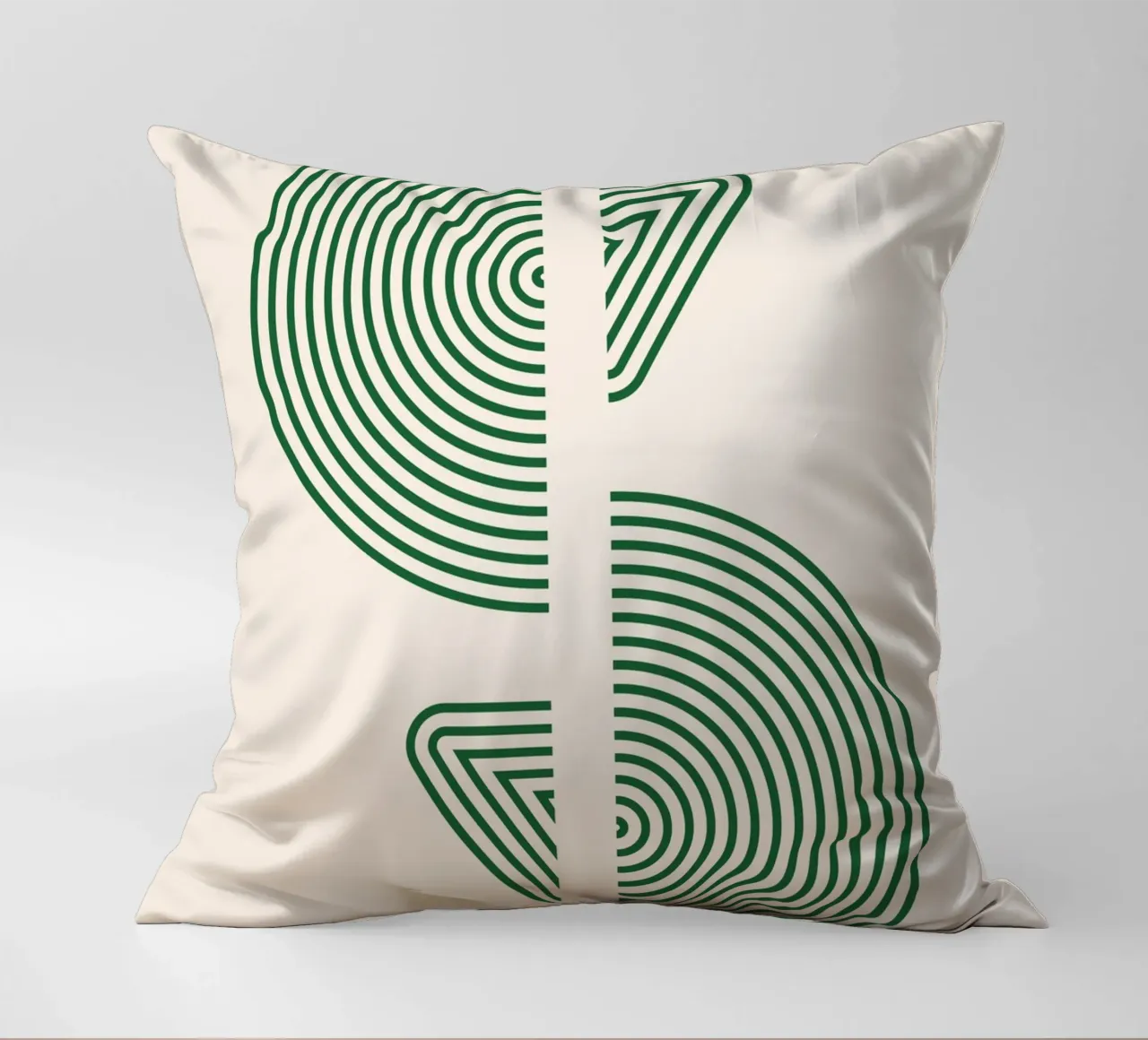 Geometric pattern - Green minimal design decorative cushion by Whole©