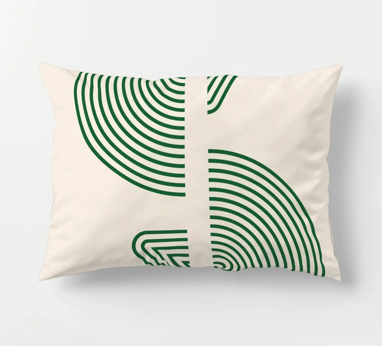 Geometric pattern - Green minimal design decorative cushion by Whole©