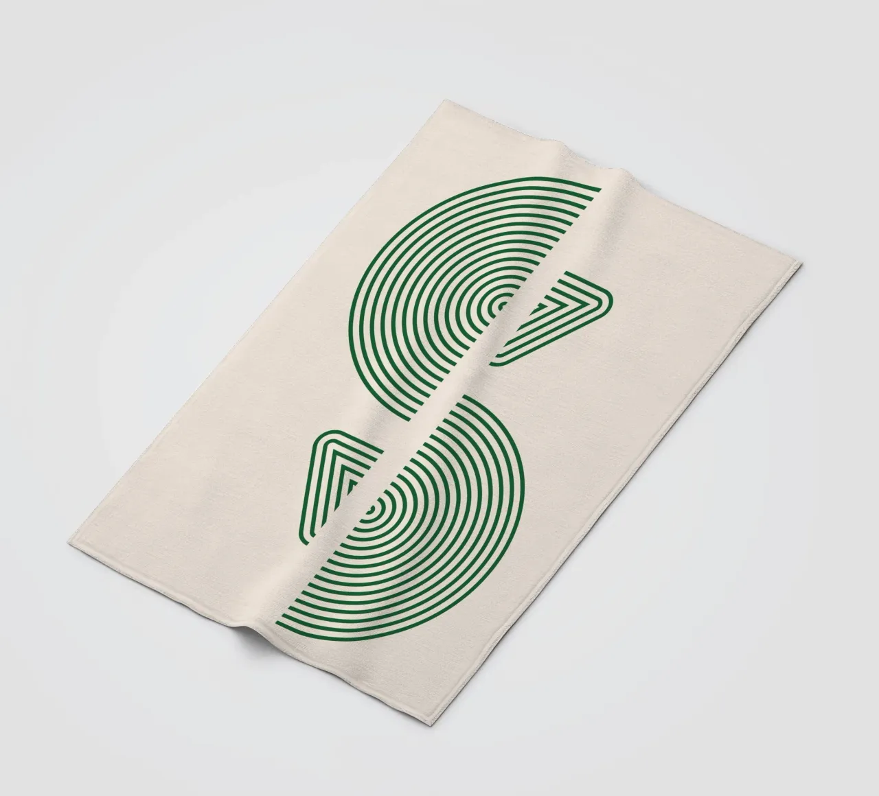 Geometric pattern - Green minimal design fleece blanket by Whole©