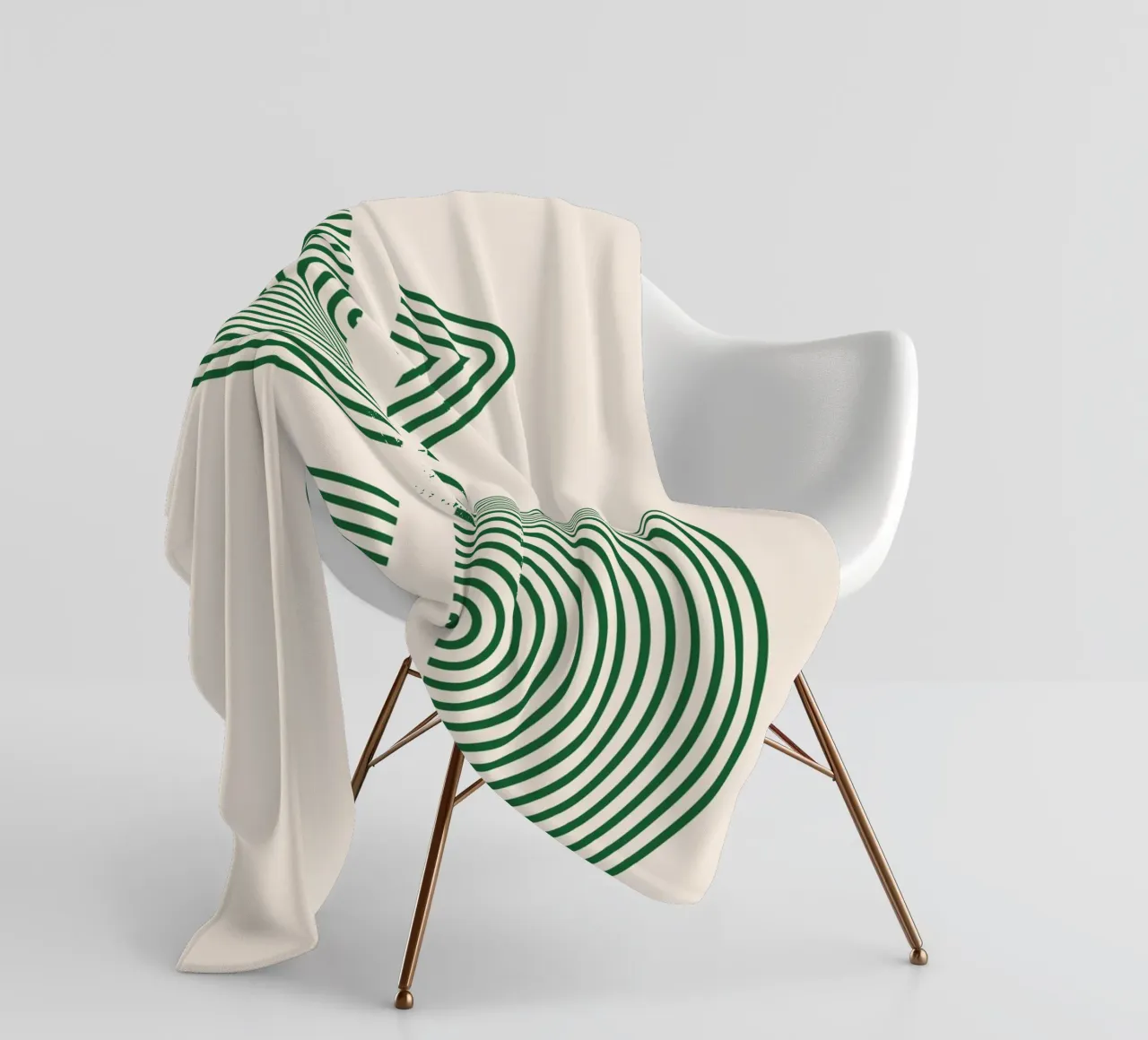 Geometric pattern - Green minimal design fleece blanket by Whole©