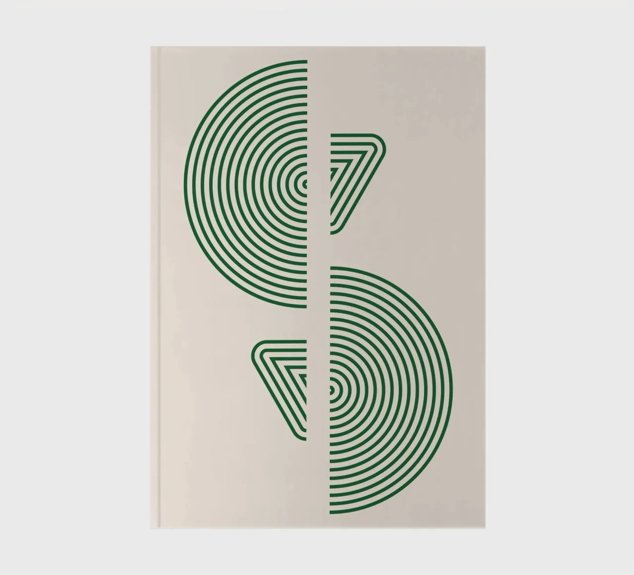 Geometric pattern - Green minimal design notebook by Whole©