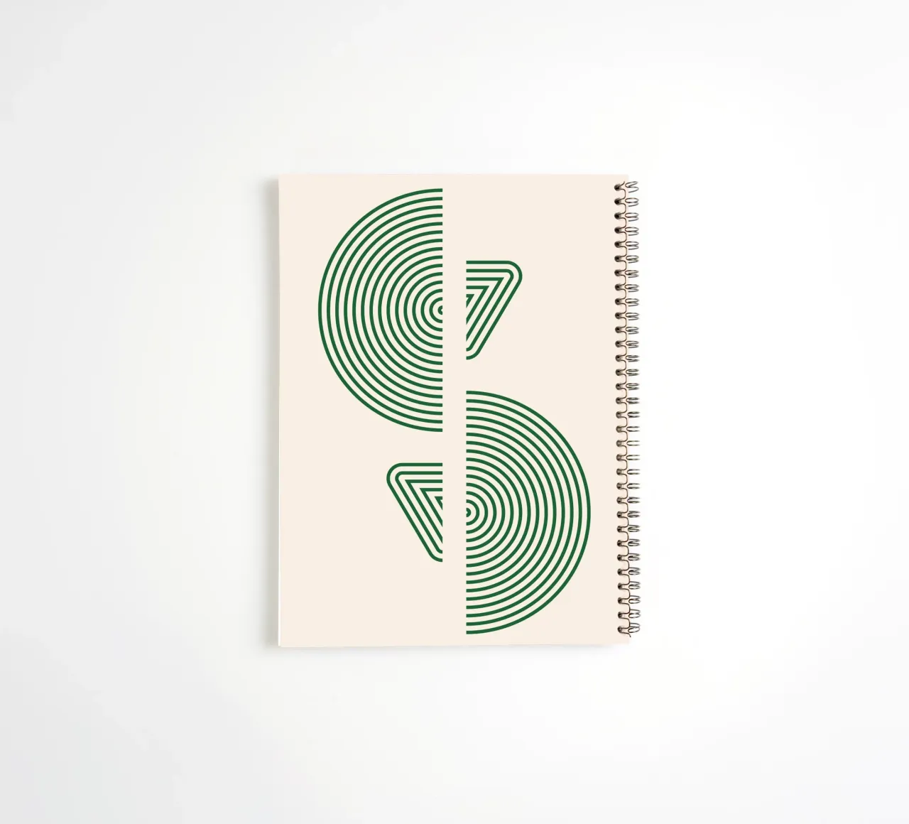 Geometric pattern - Green minimal design spiral notebook by Whole©