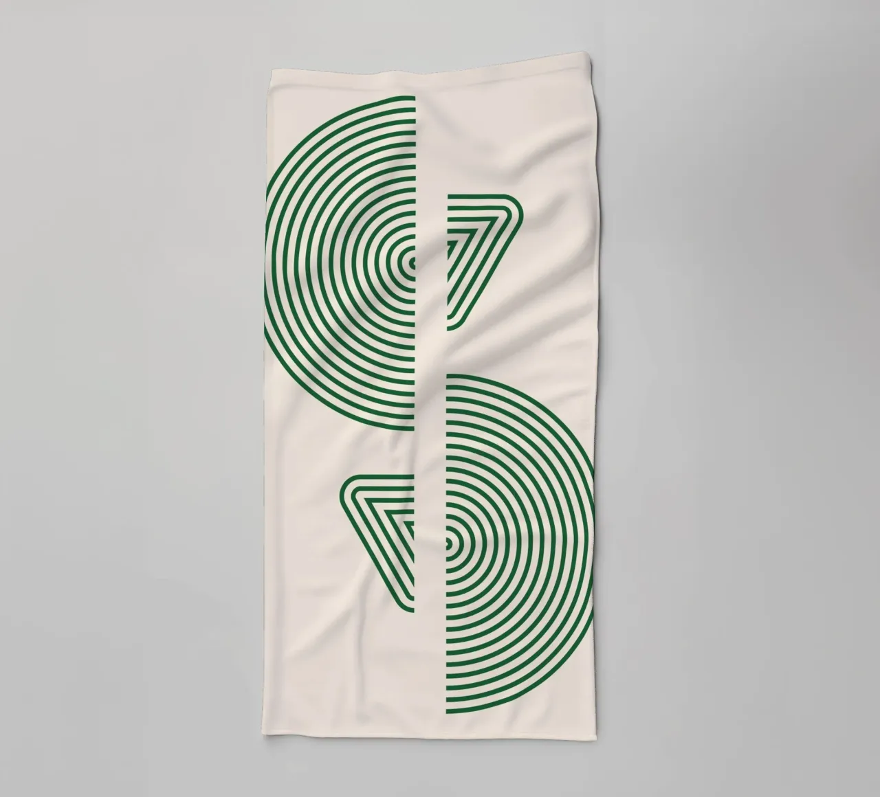 Motif géométrique - Design minimal vert serviette de bain de Whole©