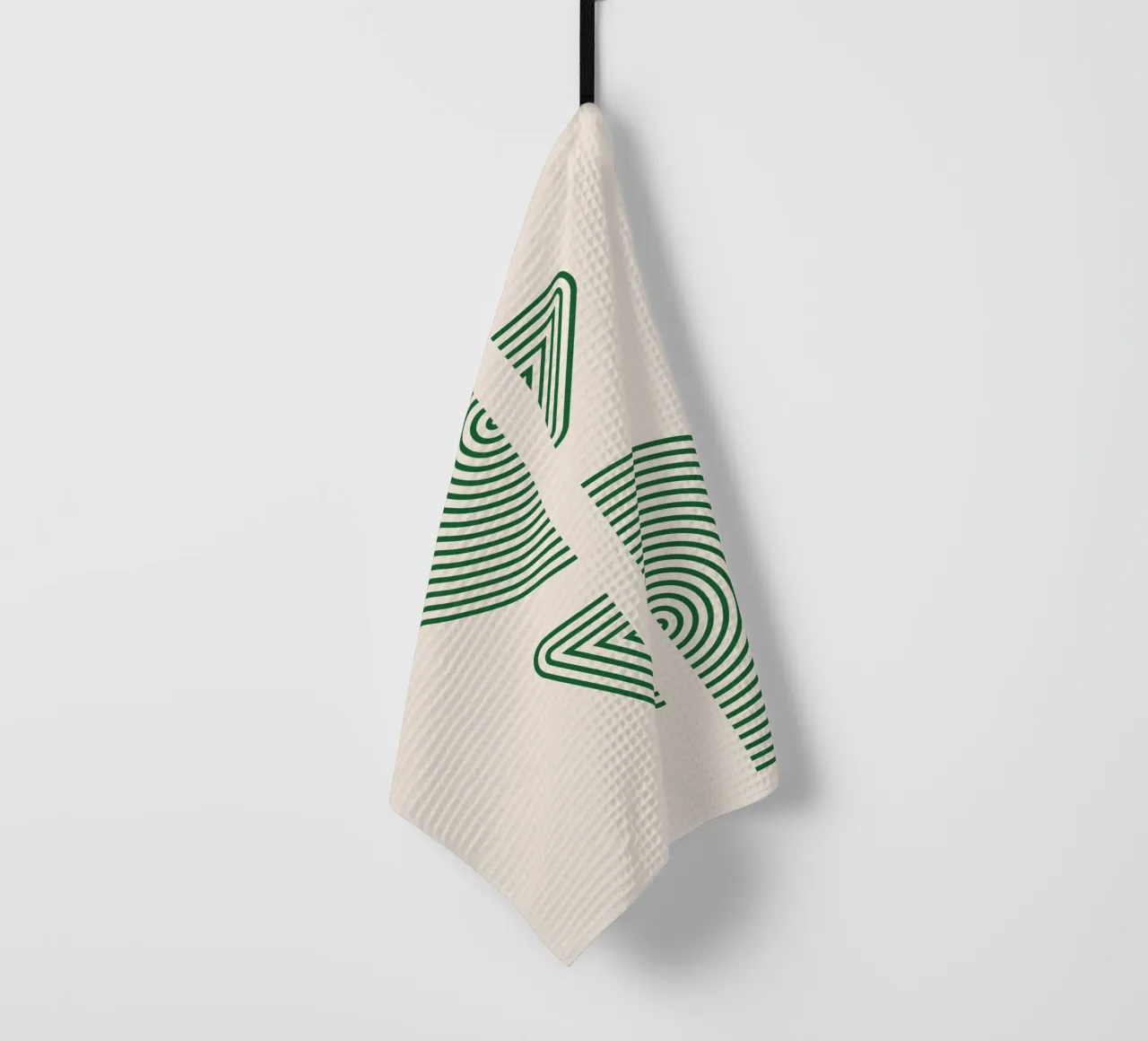 Motif géométrique - Design minimal vert torchon de Whole©
