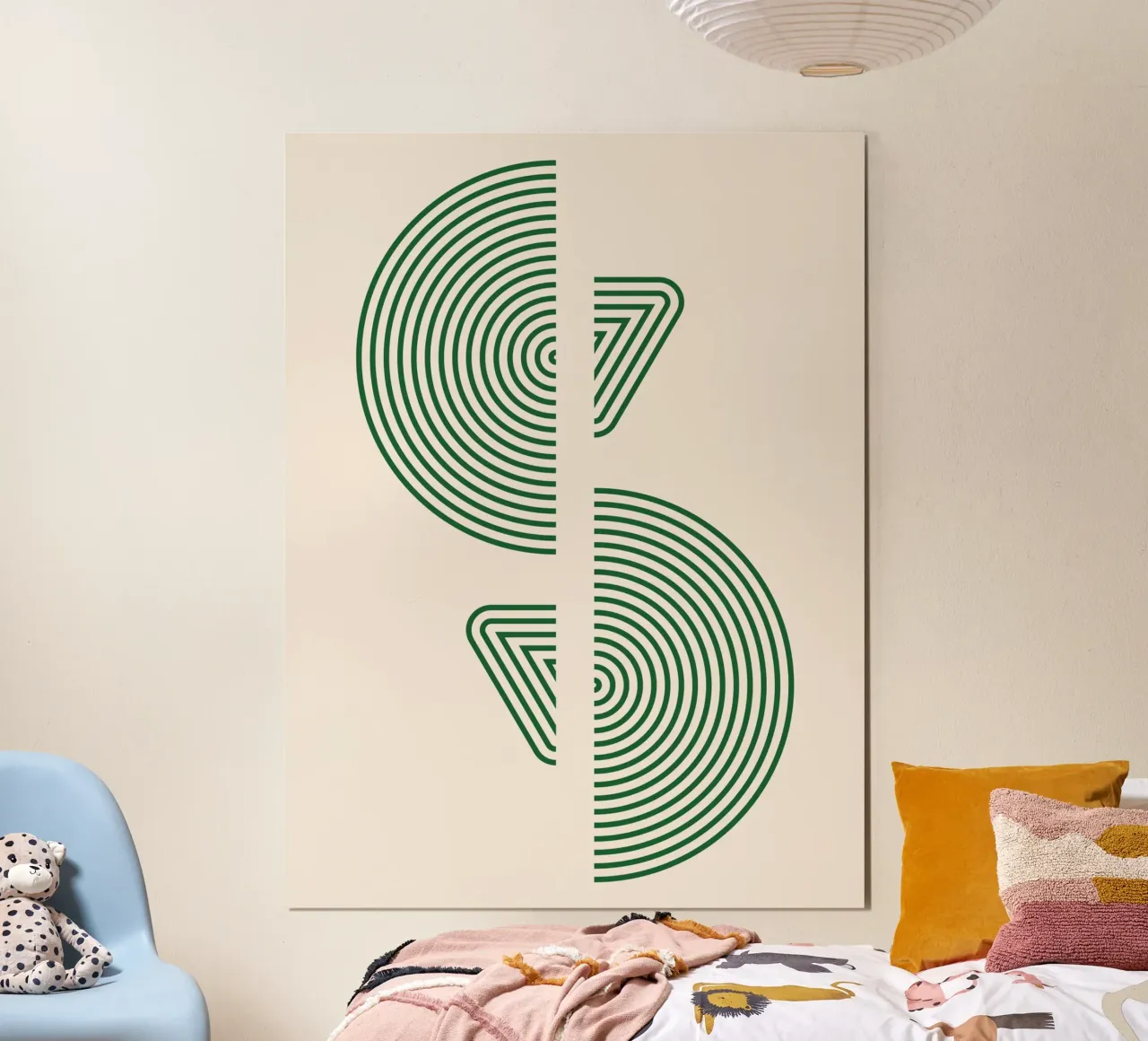 Motif géométrique - Design minimal vert poster de Whole©