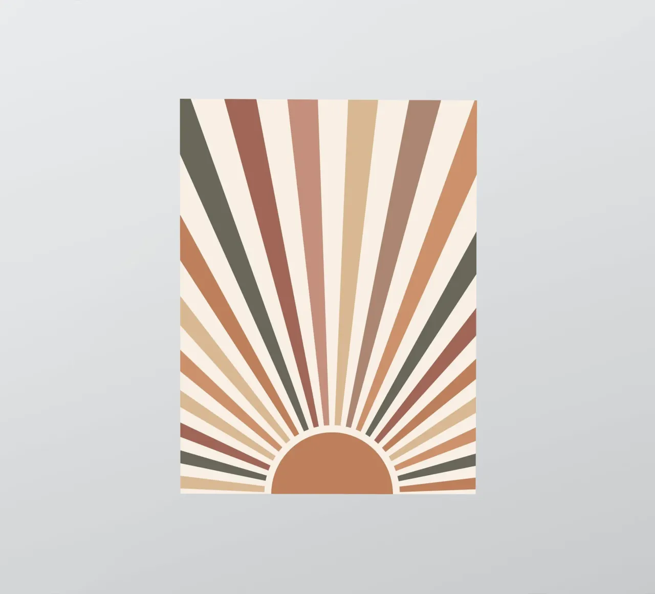 Retro sunrays - Warm vintage design sticker by Whole©