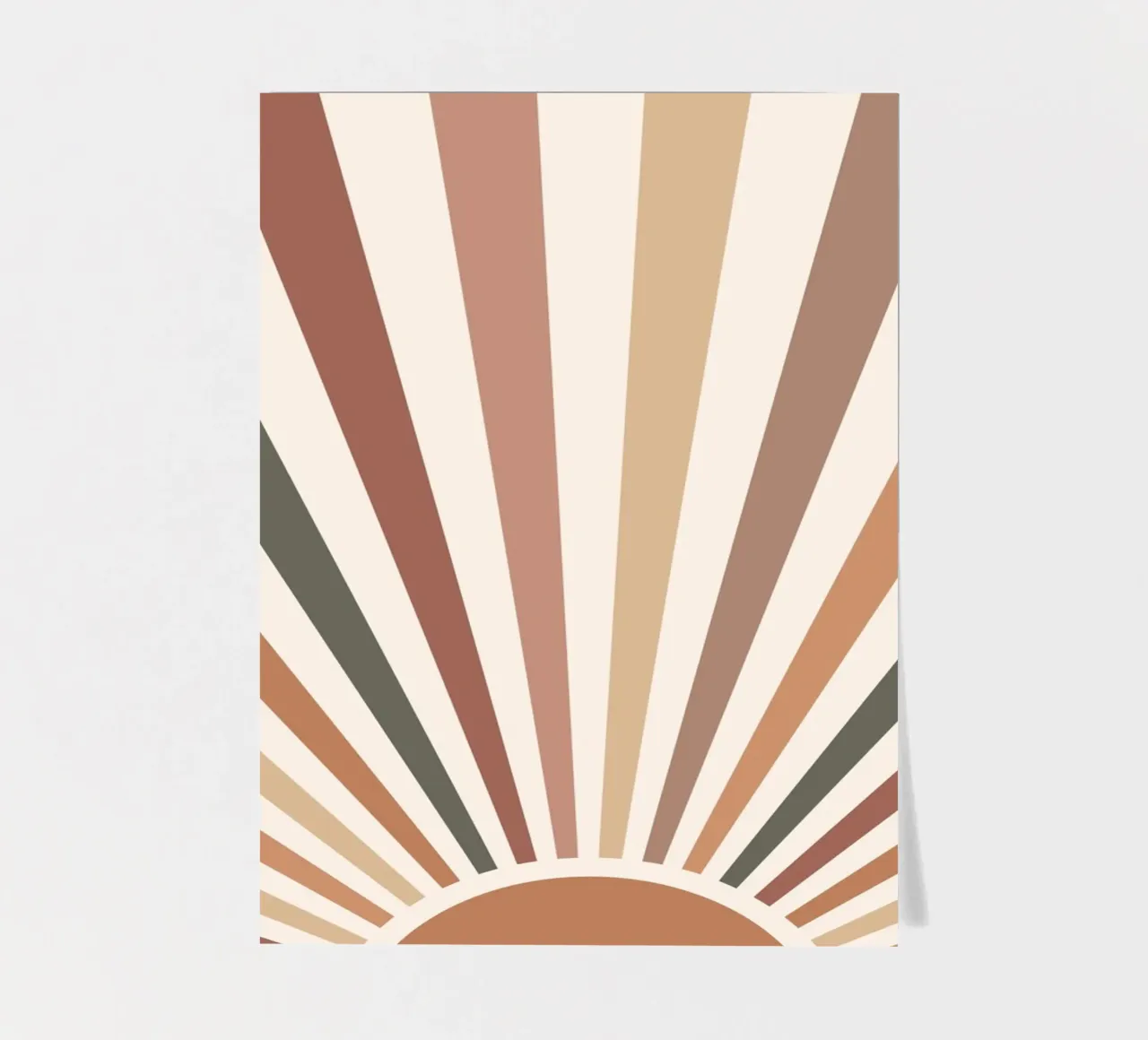 Retro sunrays - Warm vintage design sticker sheet by Whole©