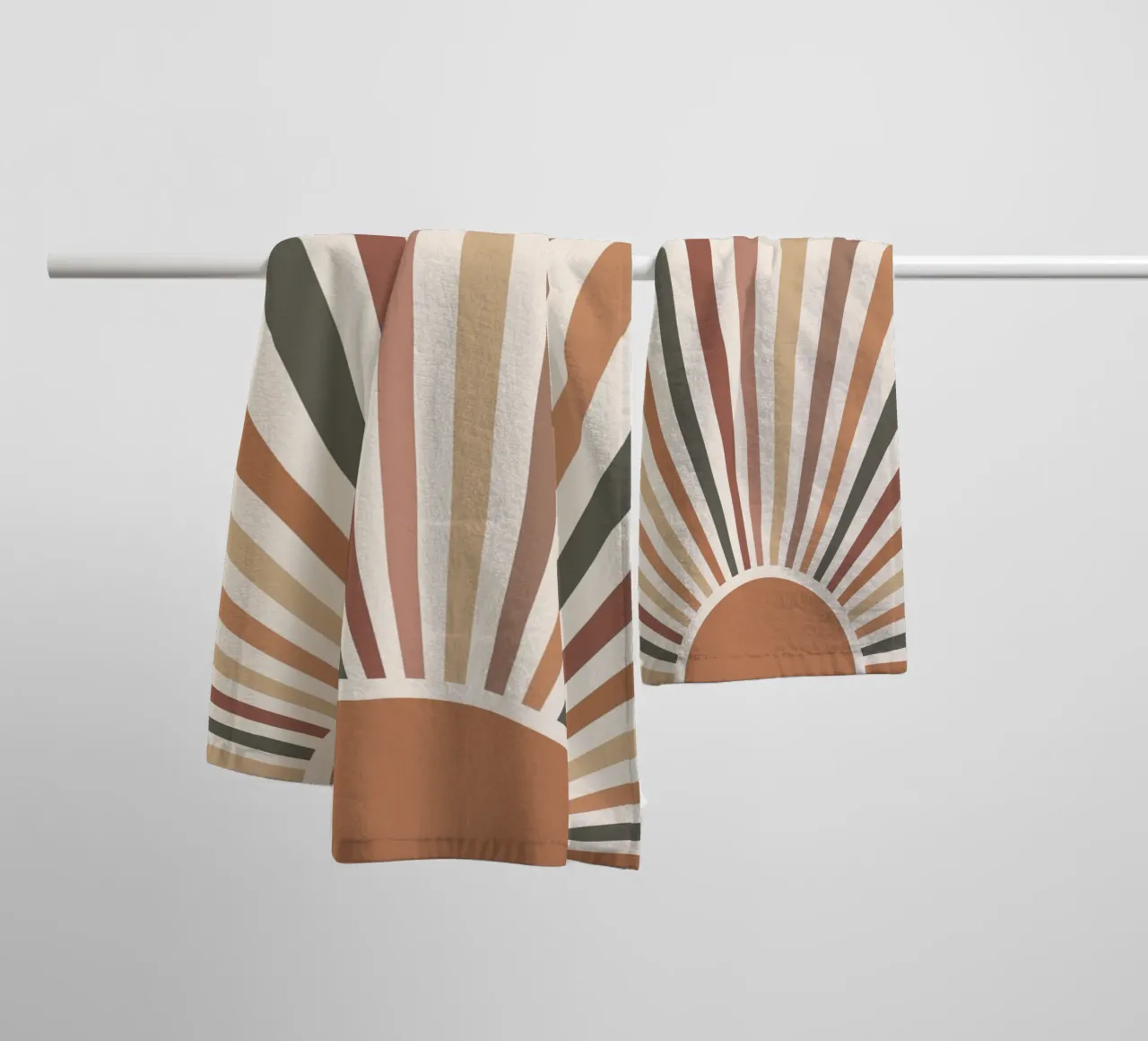 Raggi di sole retrò - Caldo design vintage asciugamano da bagno da Whole©