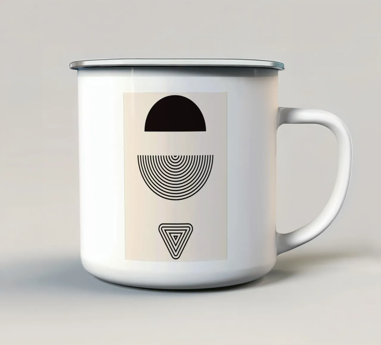 Simmetria geometrica - design moderno tazza in smalto da Whole©
