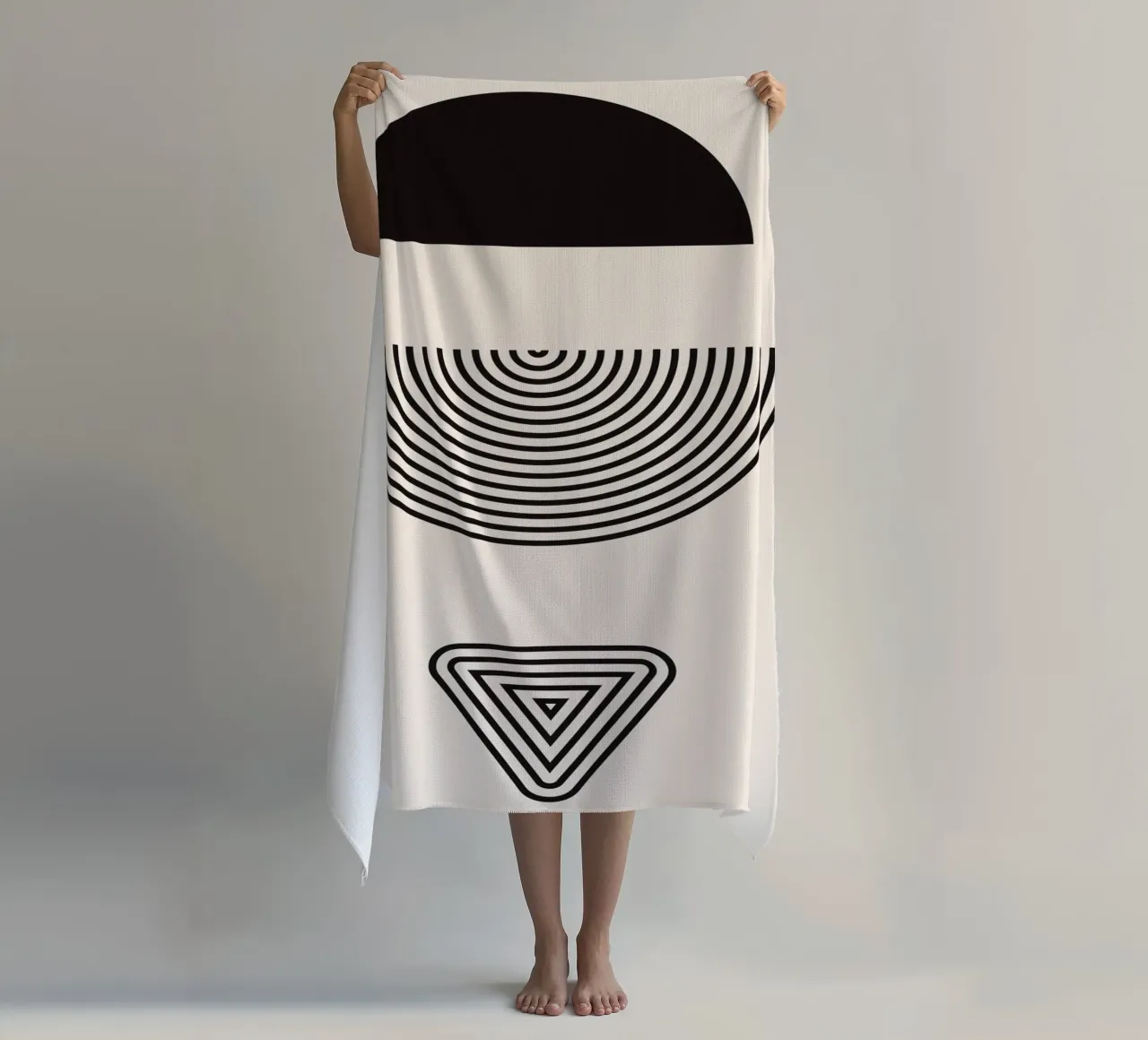 Simmetria geometrica - design moderno telo mare da Whole©
