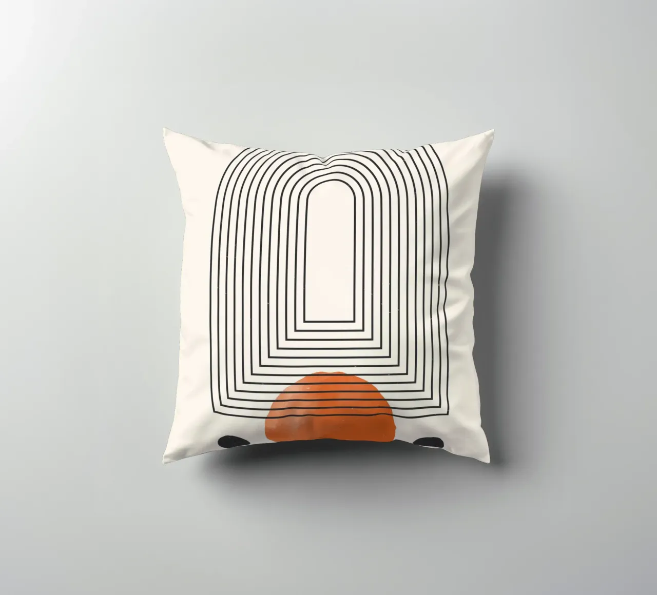 Abstract geometry - Modern line design decorative cushion by Whole©