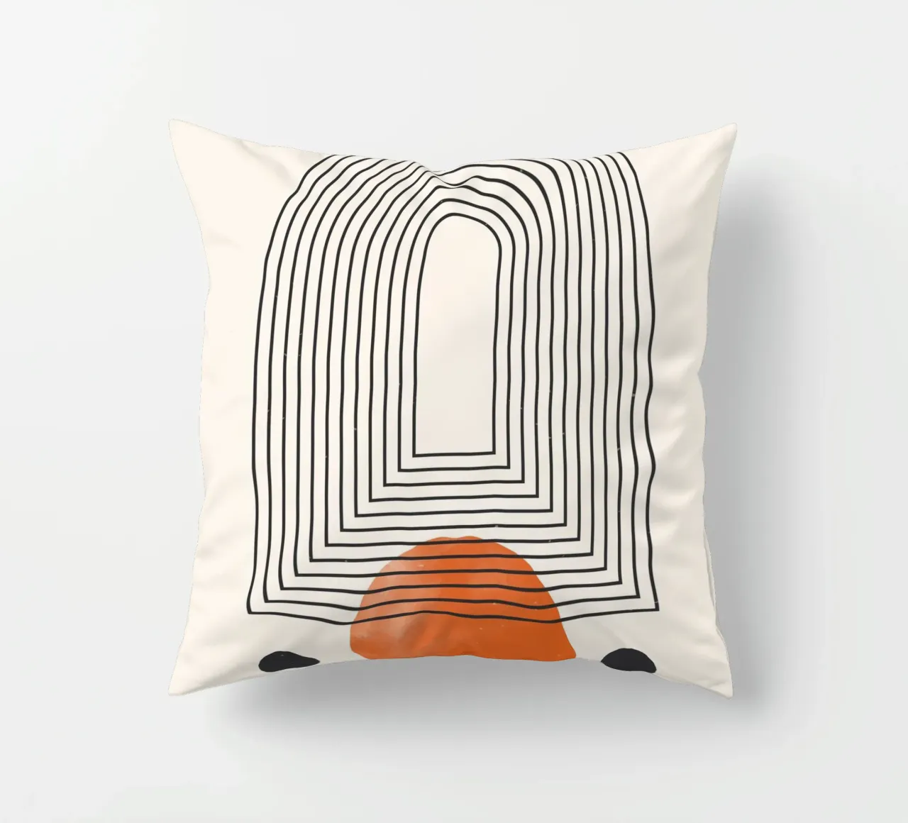 Abstract geometry - Modern line design decorative cushion by Whole©