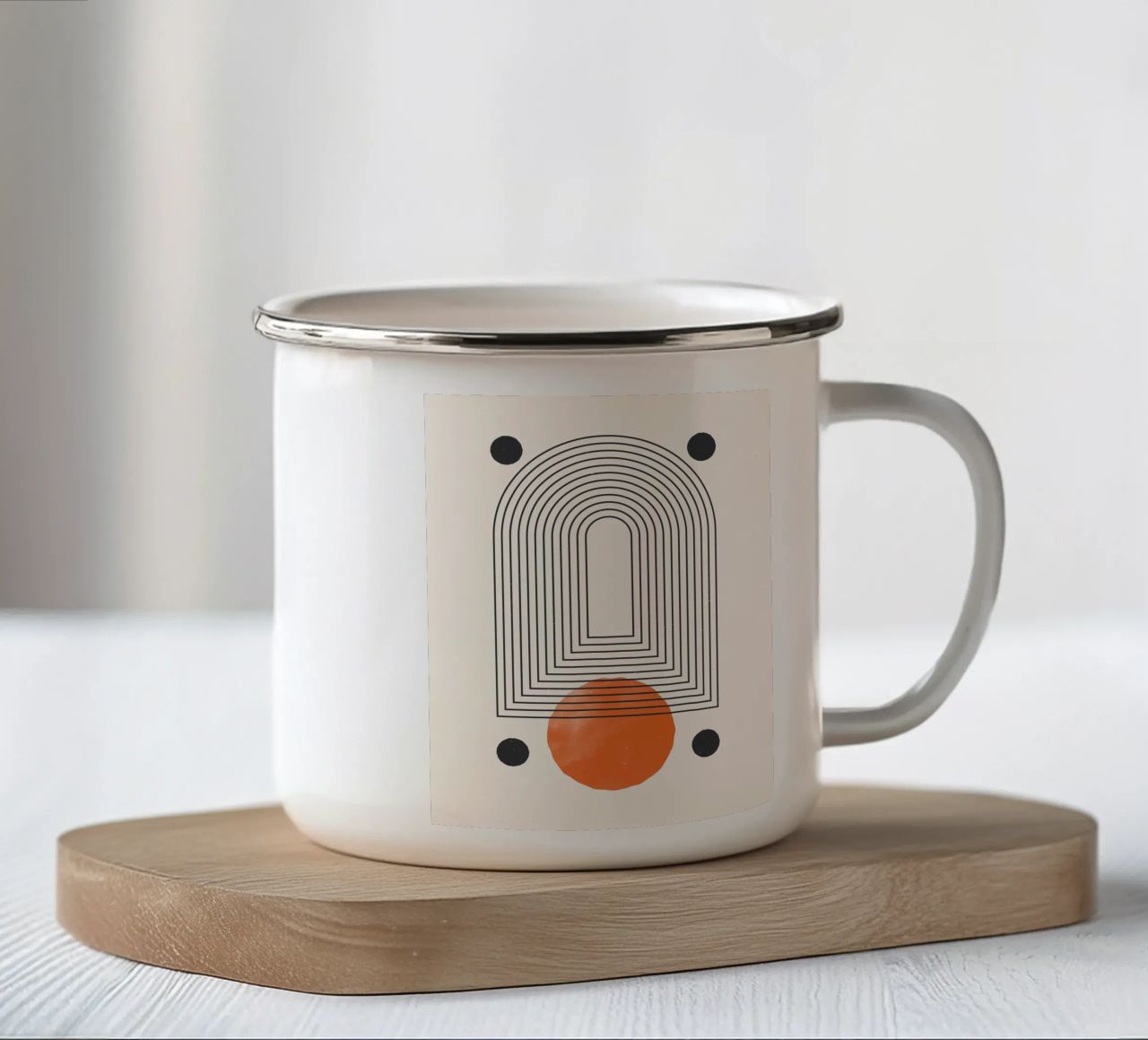 Geometria astratta - Design moderno delle linee tazza in smalto da Whole©
