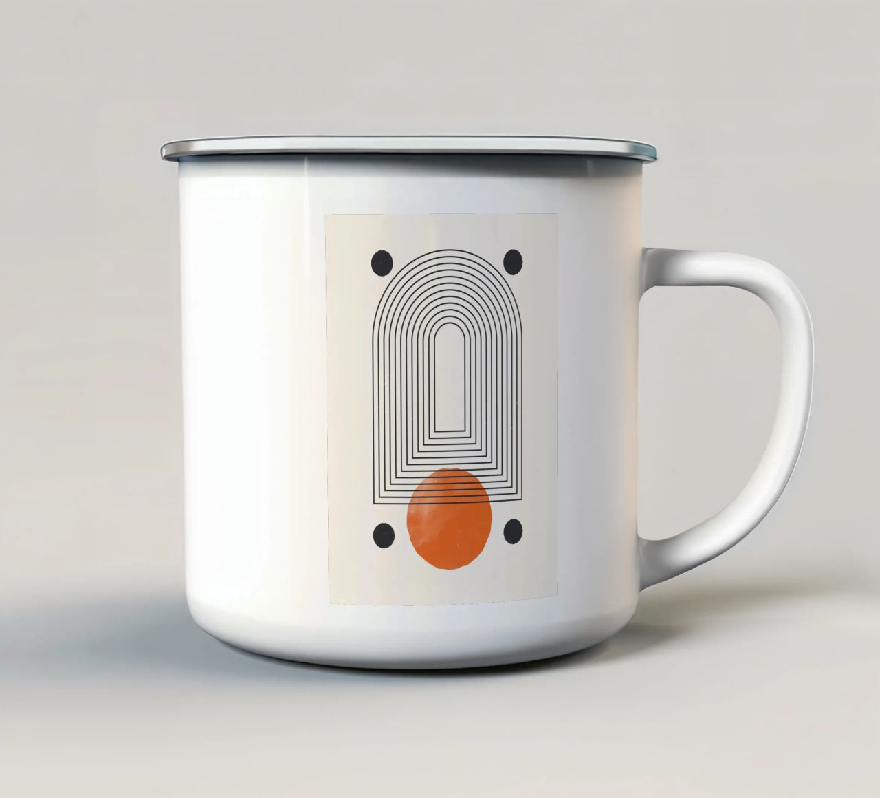Geometria astratta - Design moderno delle linee tazza in smalto da Whole©