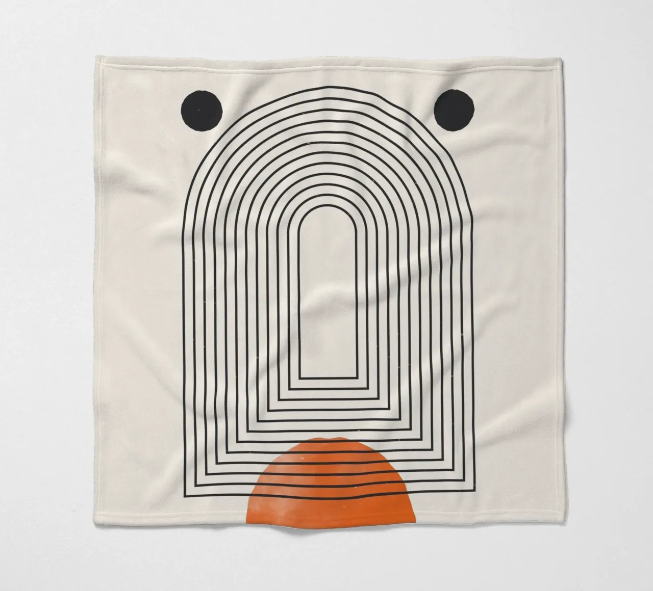 Abstract geometry - Modern line design fleece blanket by Whole©