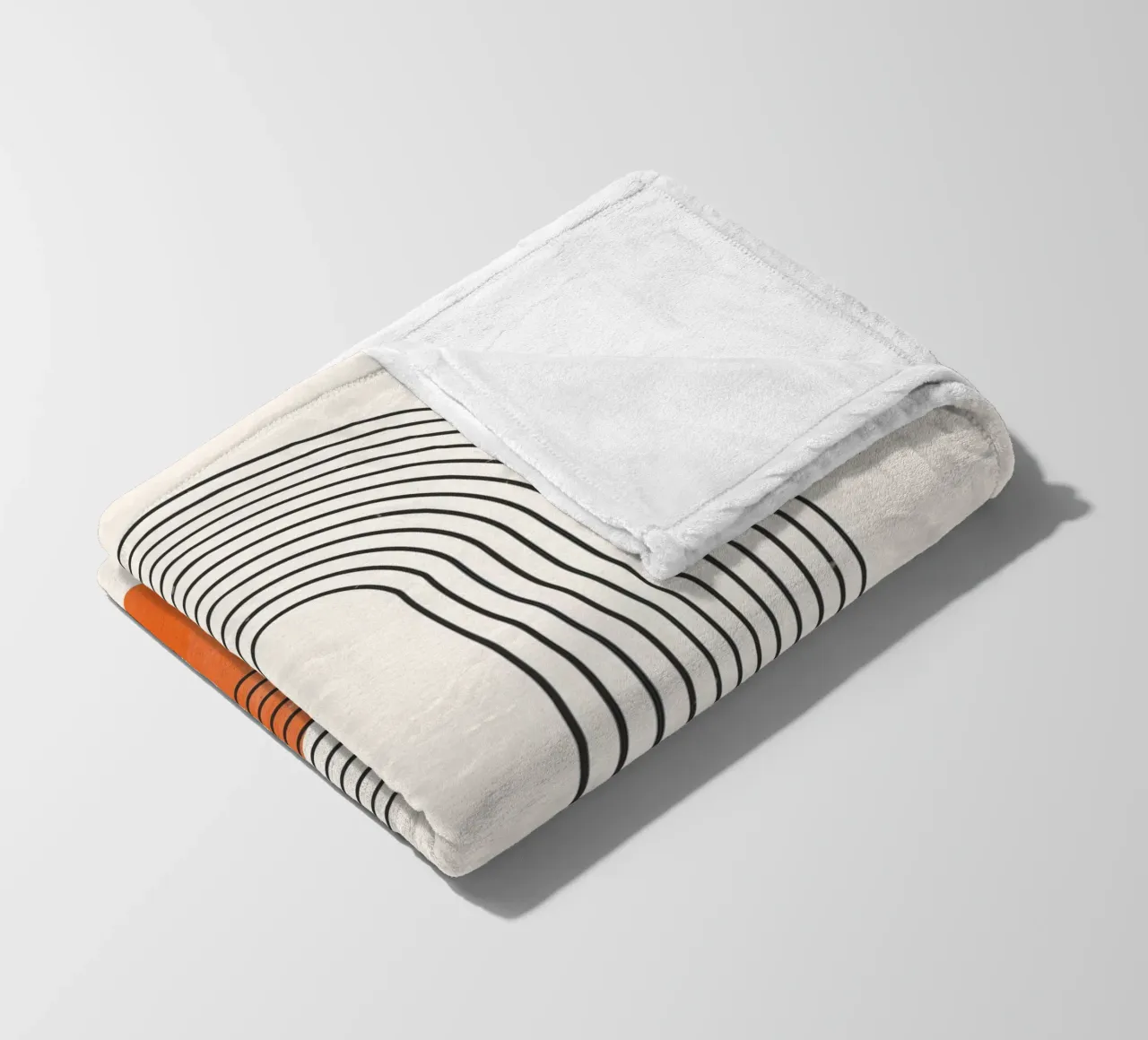 Abstract geometry - Modern line design fleece blanket by Whole©