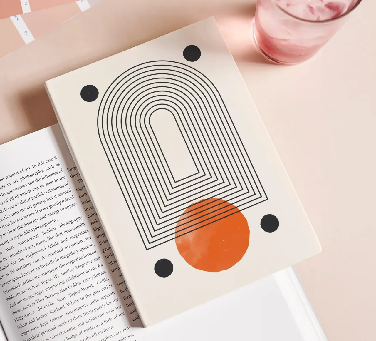 Abstract geometry - Modern line design notebook by Whole©