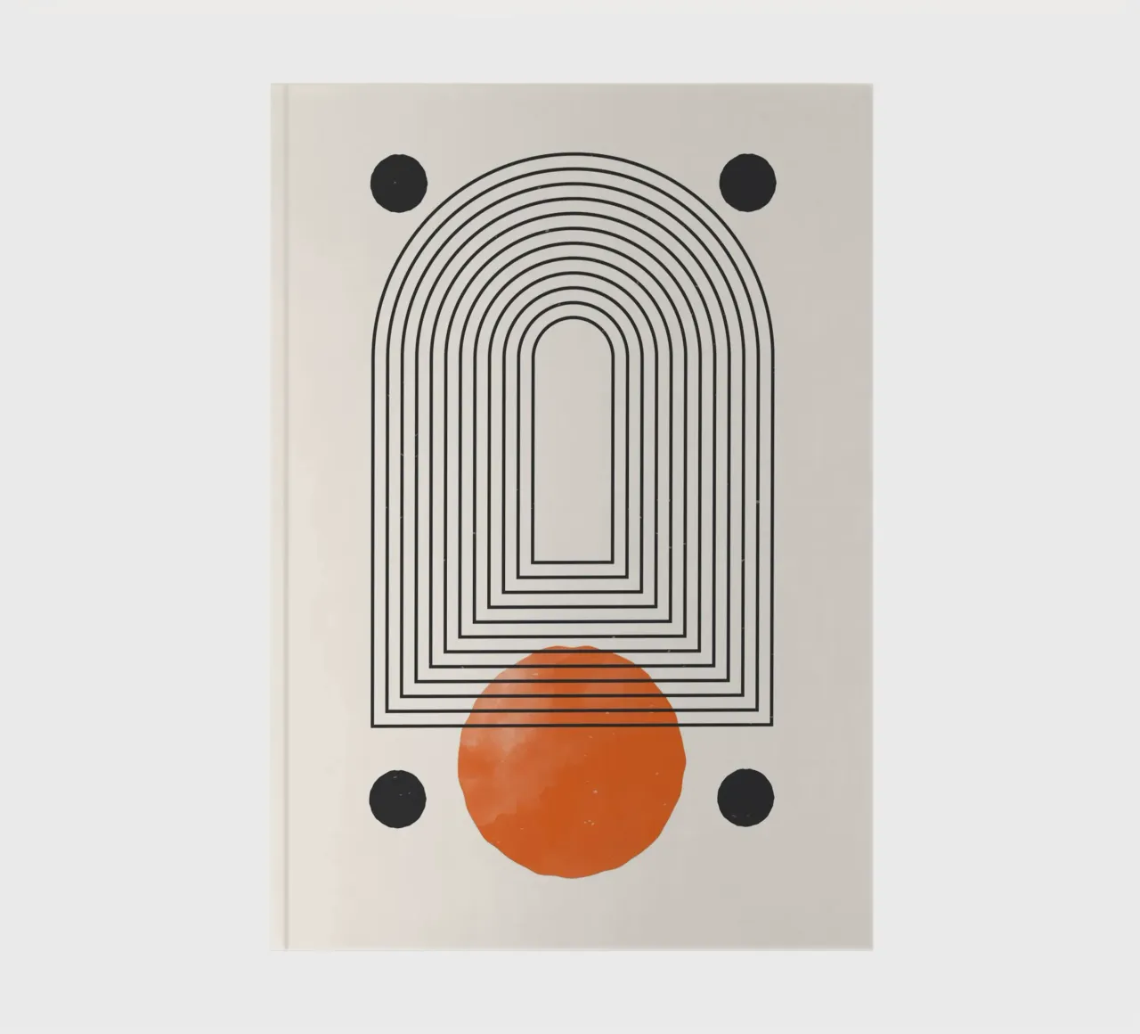 Abstract geometry - Modern line design notebook by Whole©