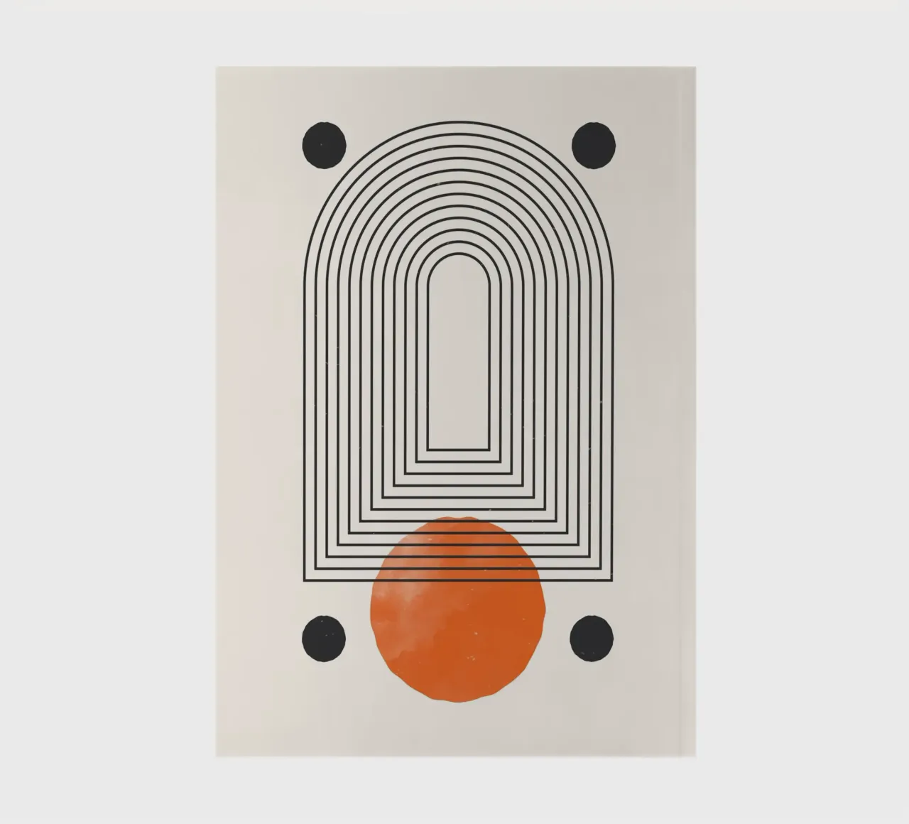 Abstract geometry - Modern line design notebook by Whole©