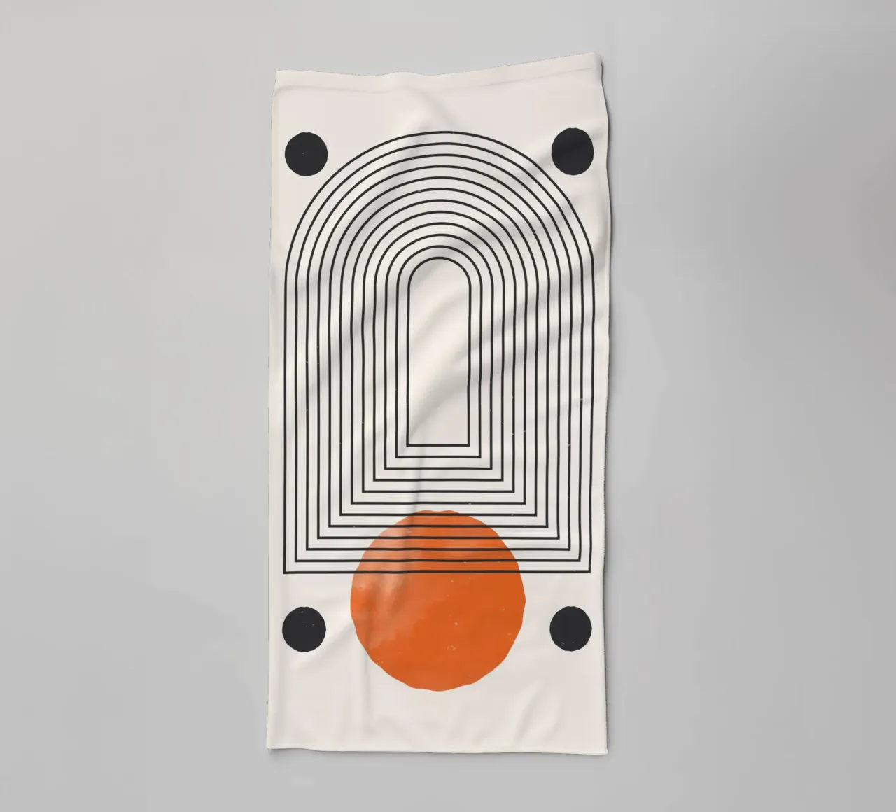 Abstrakte Geometrie – Modernes Linien Design Handtuch von Whole©