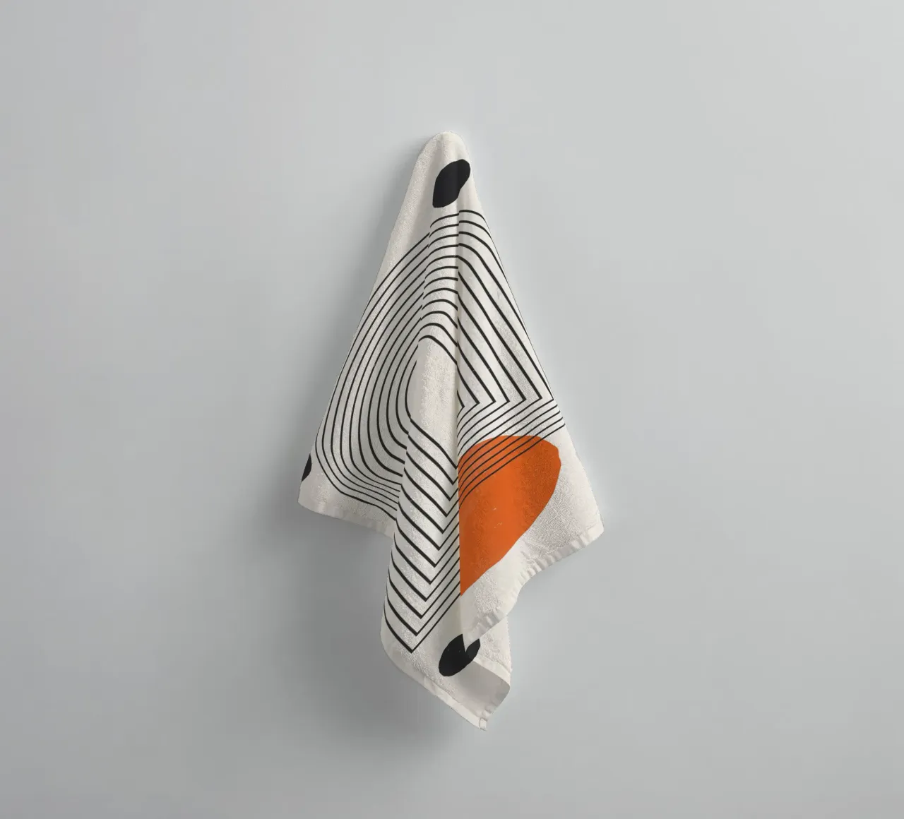 Abstrakte Geometrie – Modernes Linien Design Handtuch von Whole©