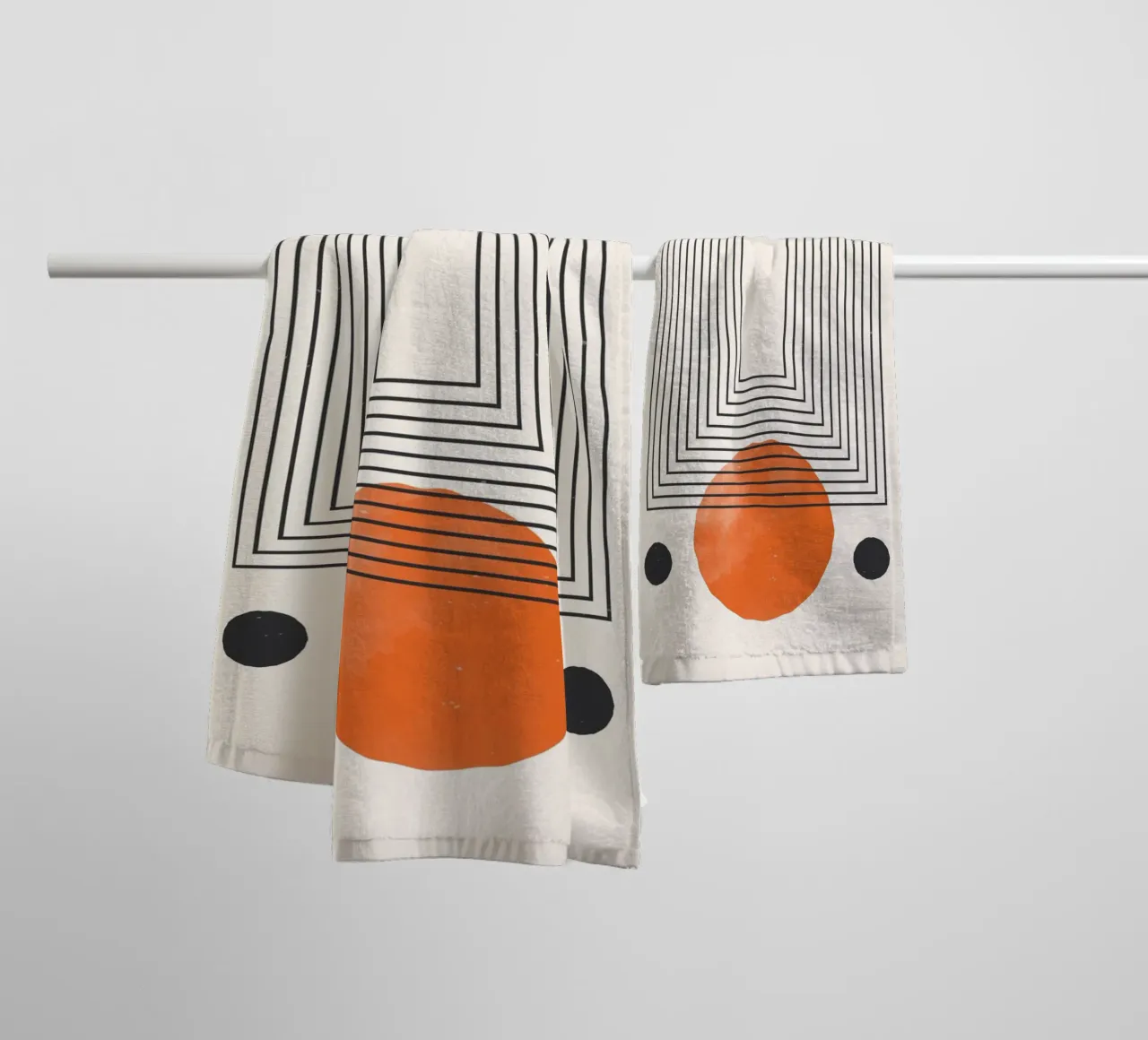 Abstrakte Geometrie – Modernes Linien Design Handtuch von Whole©